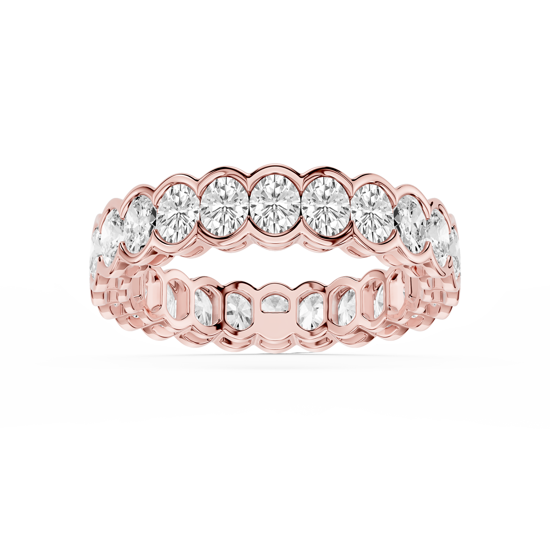 Lovea Serena Eternity Ring Ovalschliff – Roségold