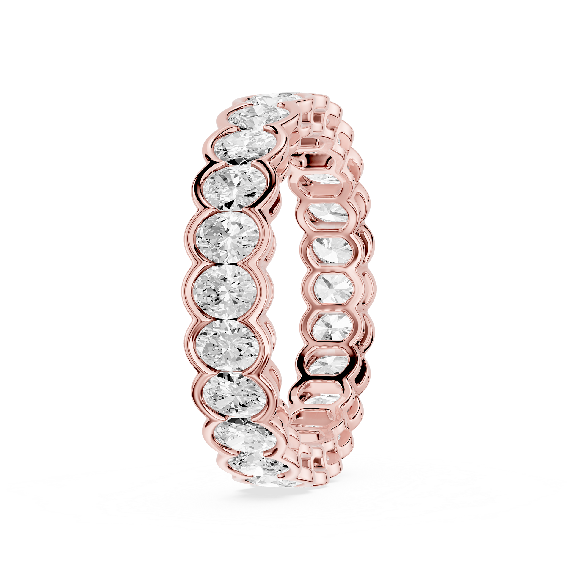 Lovea Serena Eternity Ring Ovalschliff – Roségold