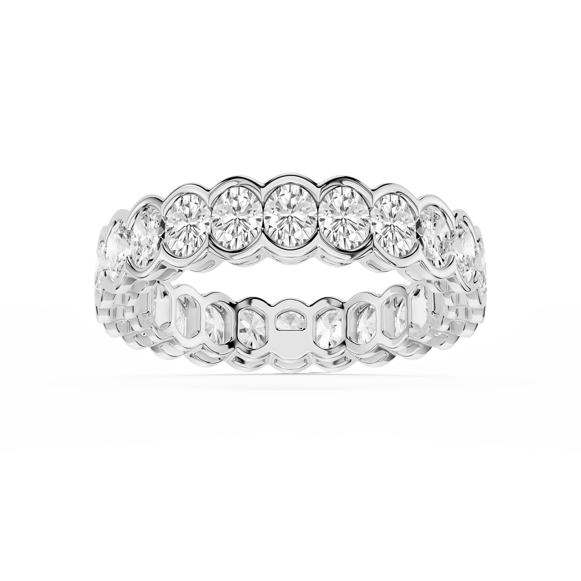 Lovea Serena Eternity Ring Ovalschliff – Weißgold