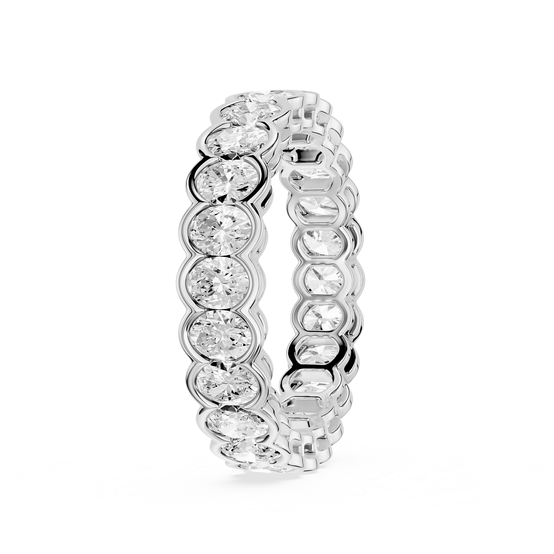 Lovea Serena Eternity Ring Ovalschliff – Weißgold