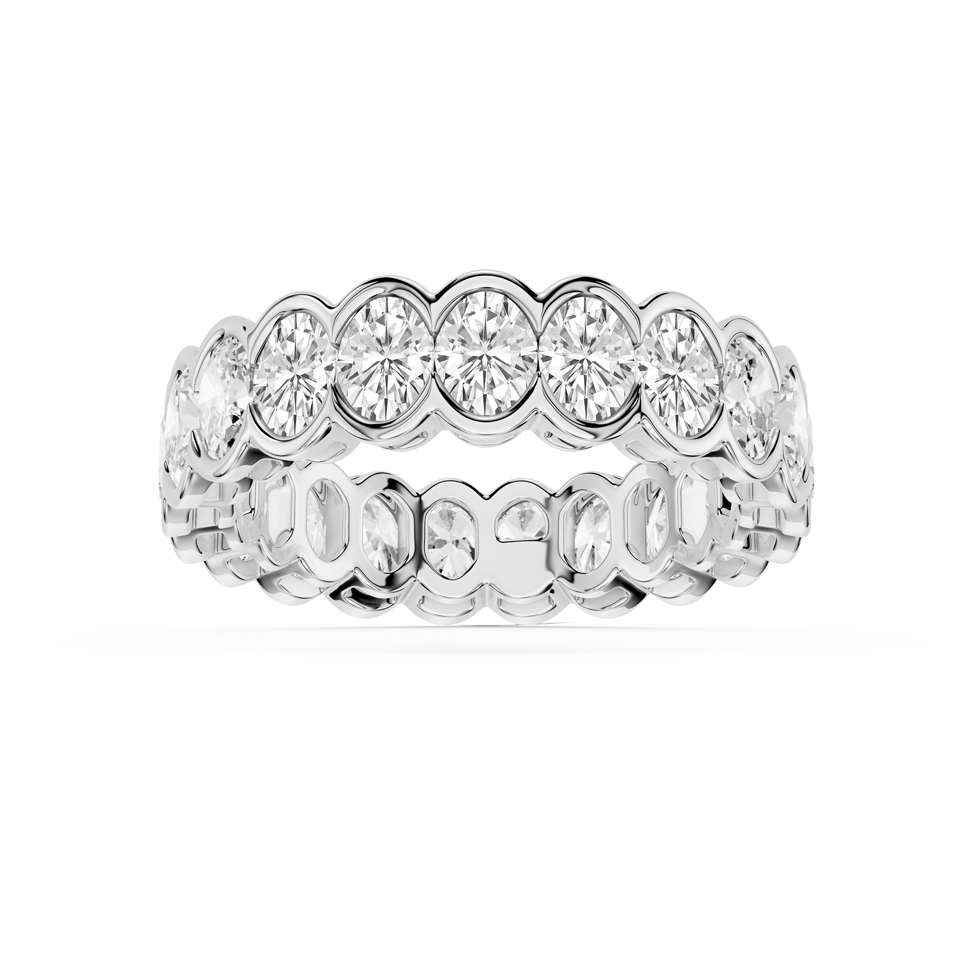 Lovea Serena Eternity Ring Ovalschliff – Weißgold