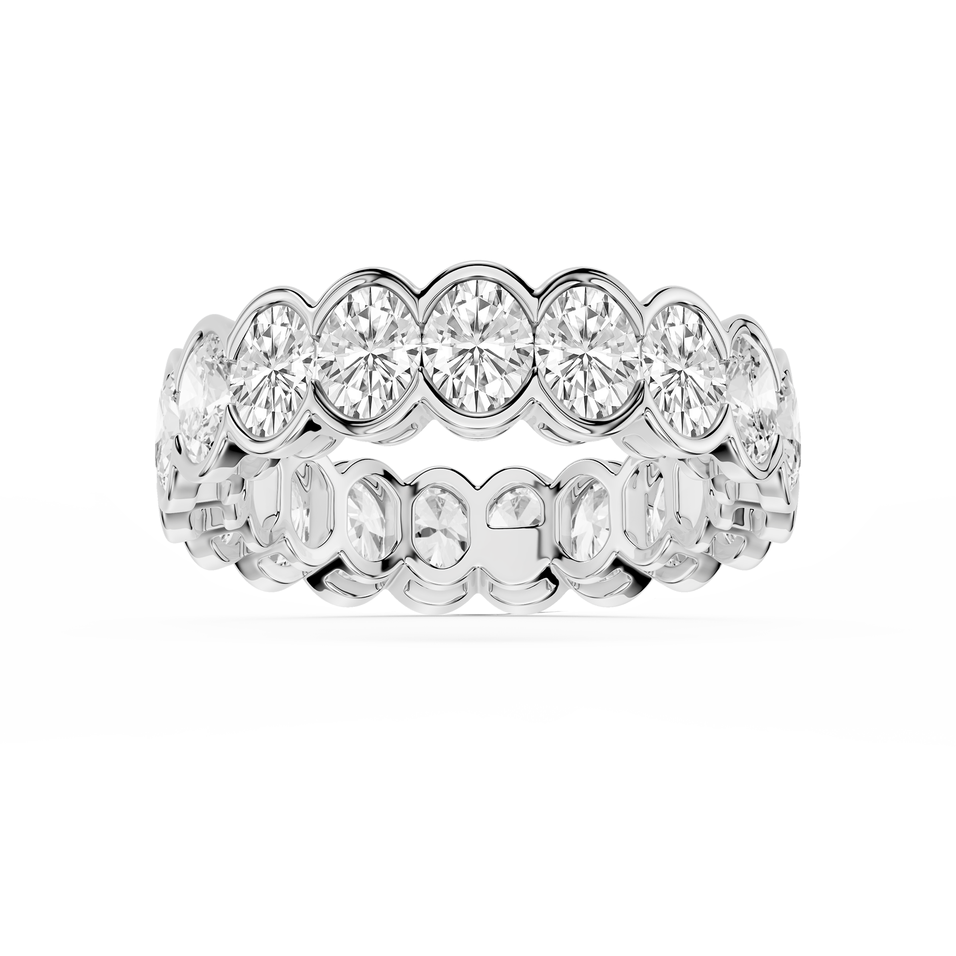 Lovea Serena Eternity Ring Ovalschliff – Weißgold