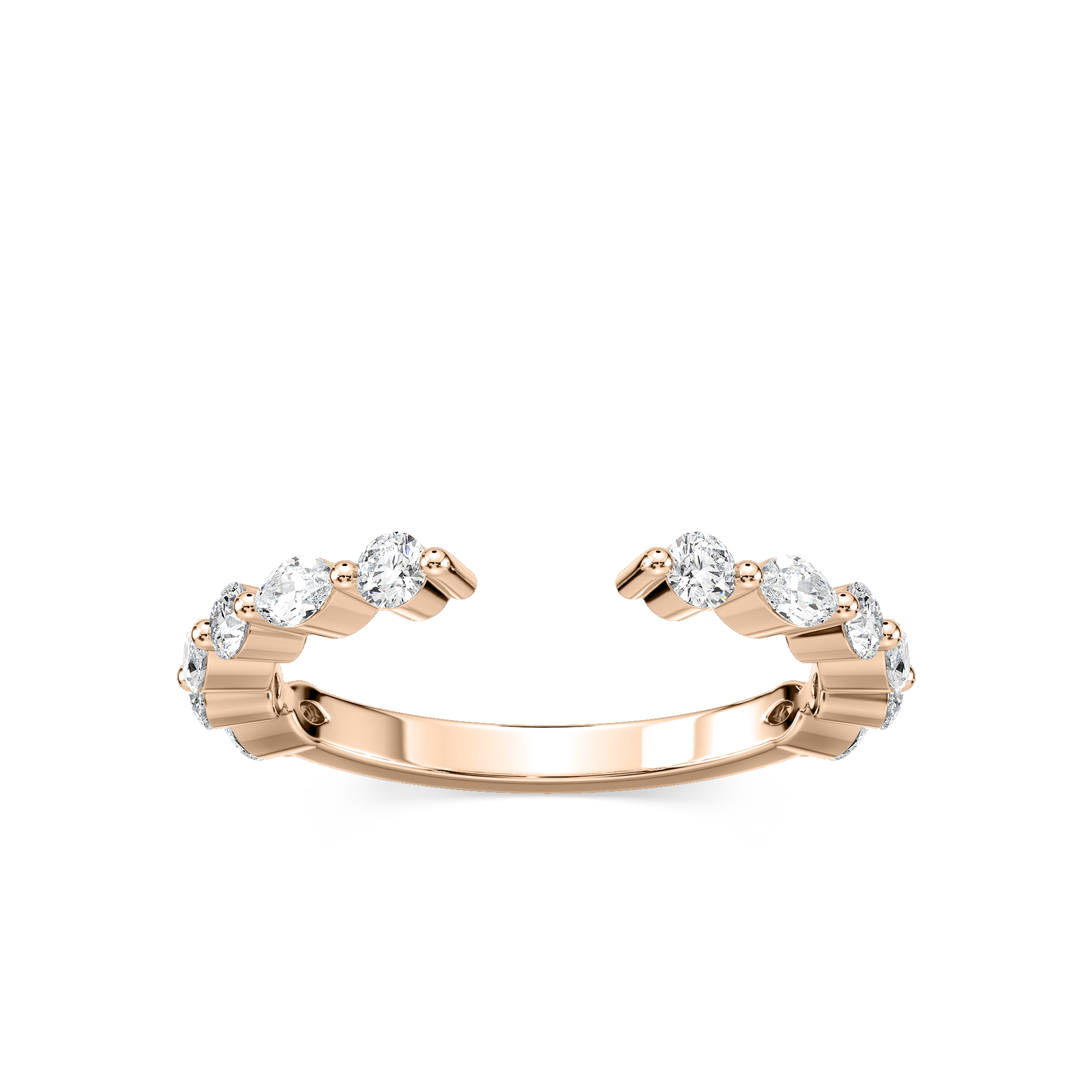 Lovea Sonnet Trauring – Offenes Design – Roségold