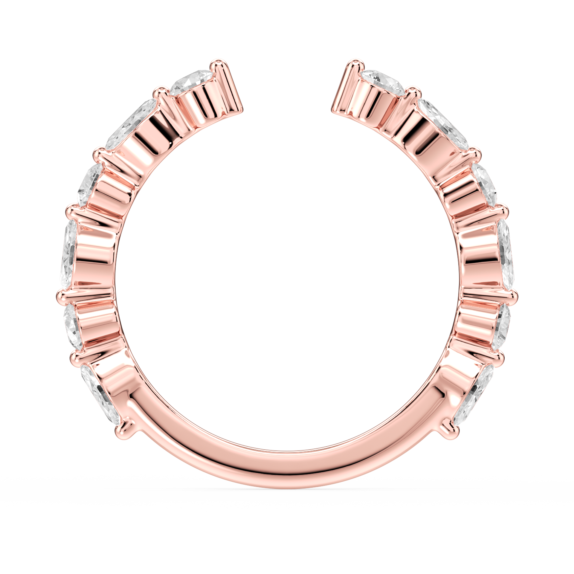 Lovea Sonnet Trauring – Offenes Design – Roségold