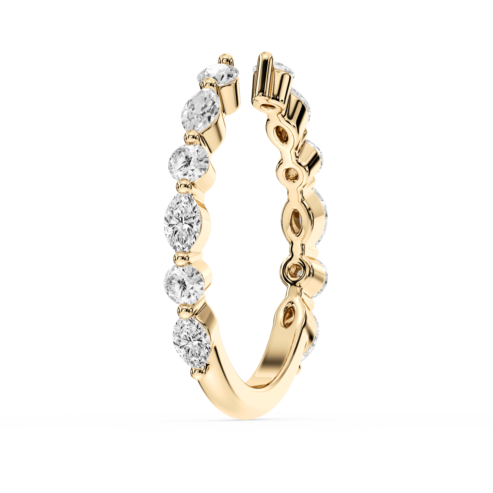 Lovea Sonnet Trauring – Offenes Design – Gelbgold