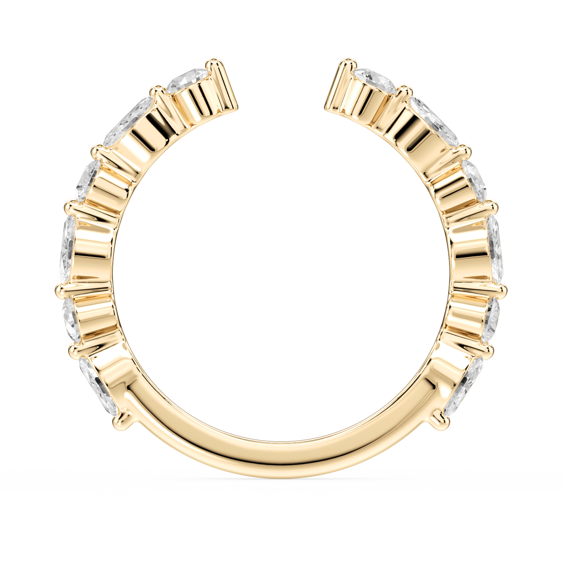 Lovea Sonnet Trauring – Offenes Design – Gelbgold
