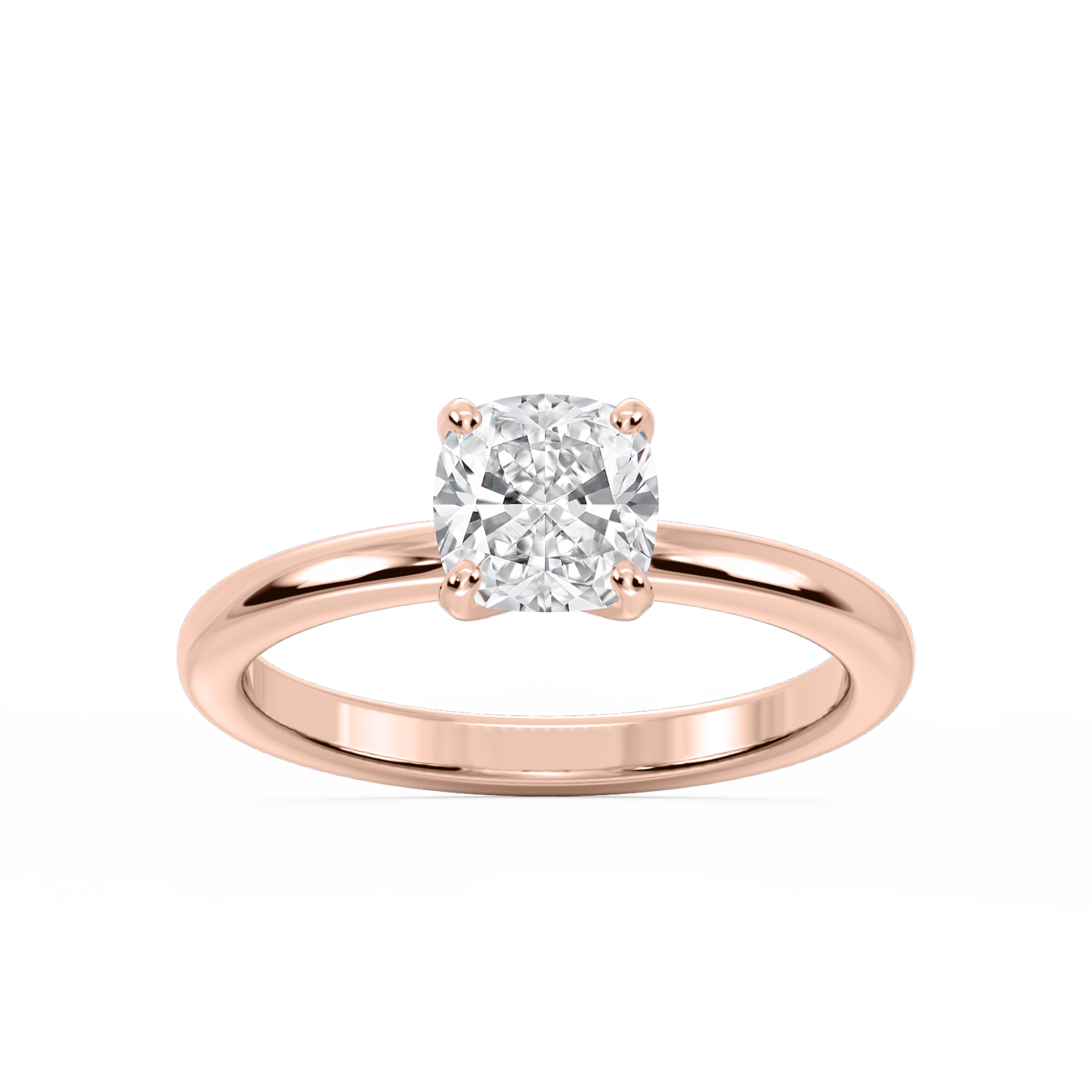 Lauren Solitaire Verlobungsring Kissenschliff Roségold – Lovea