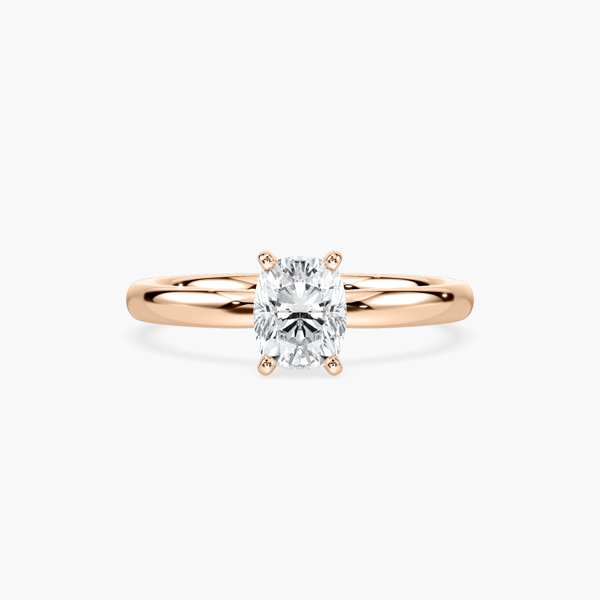 Lauren Solitaire Verlobungsring Kissenschliff Roségold – Lovea