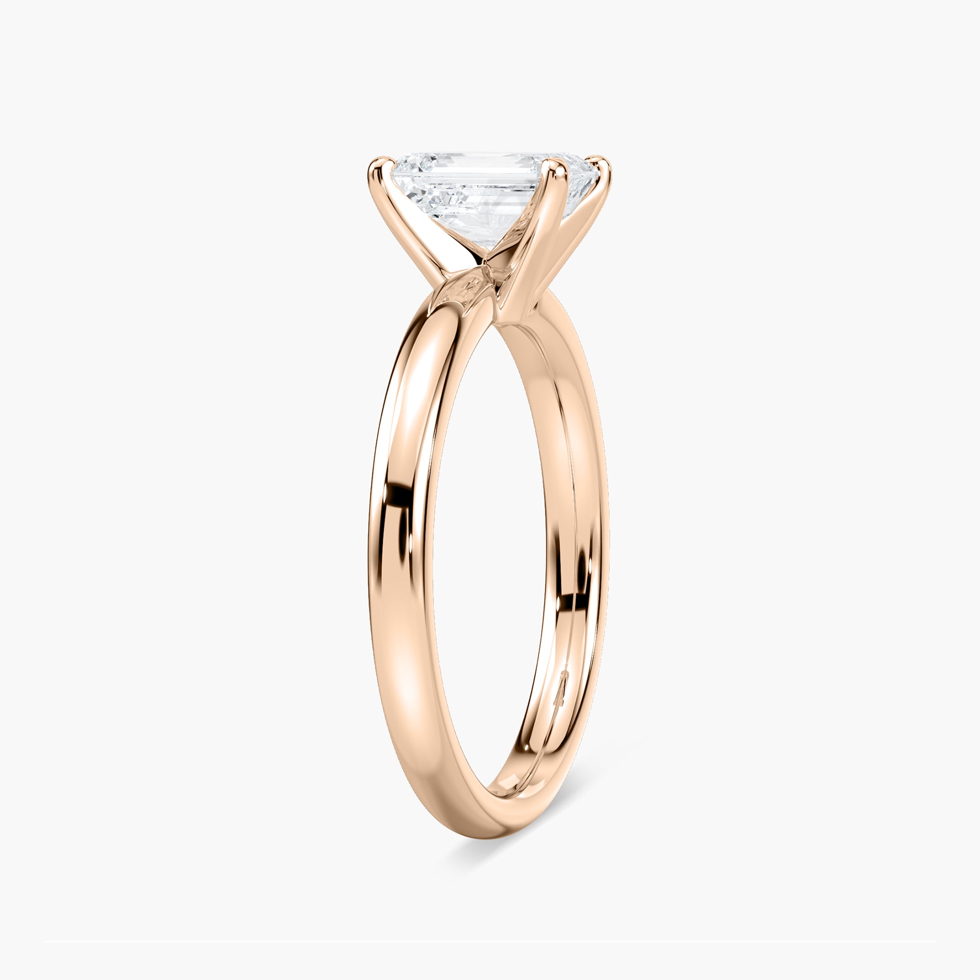 Lauren Solitaire Verlobungsring Smaragdschliff Roségold – Lovea