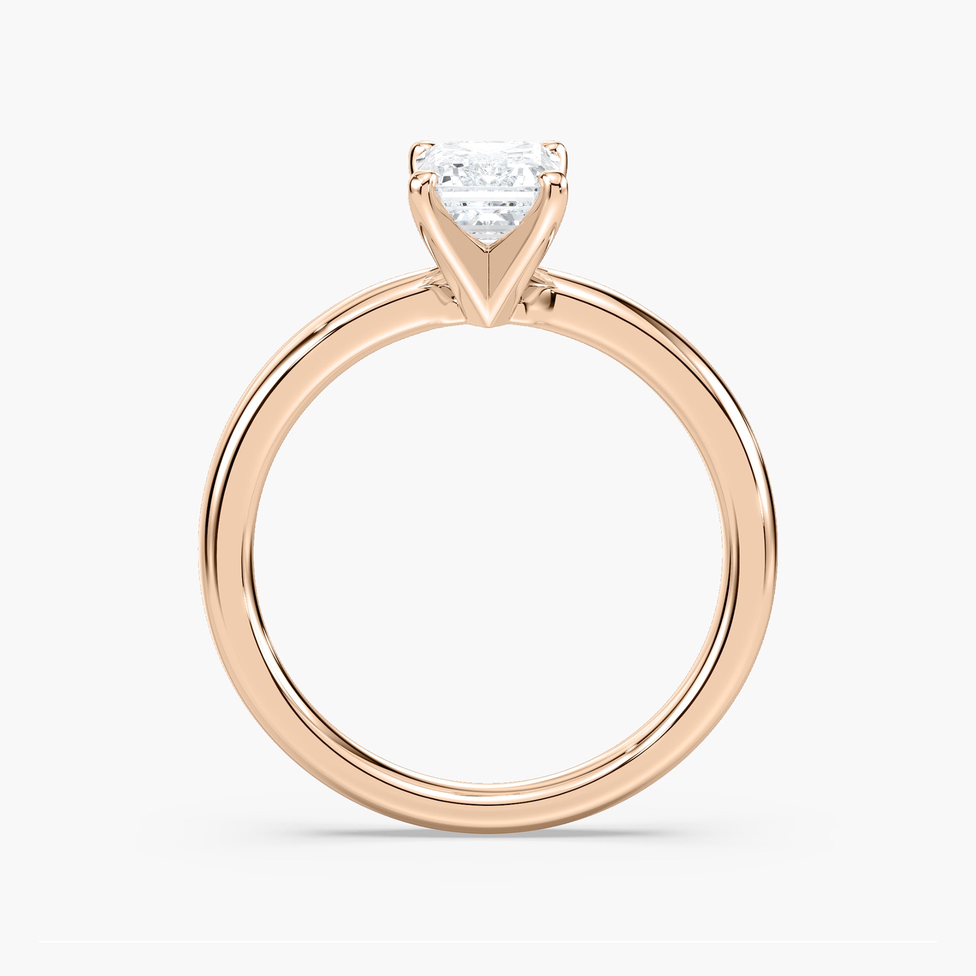 Lauren Solitaire Verlobungsring Smaragdschliff Roségold – Lovea