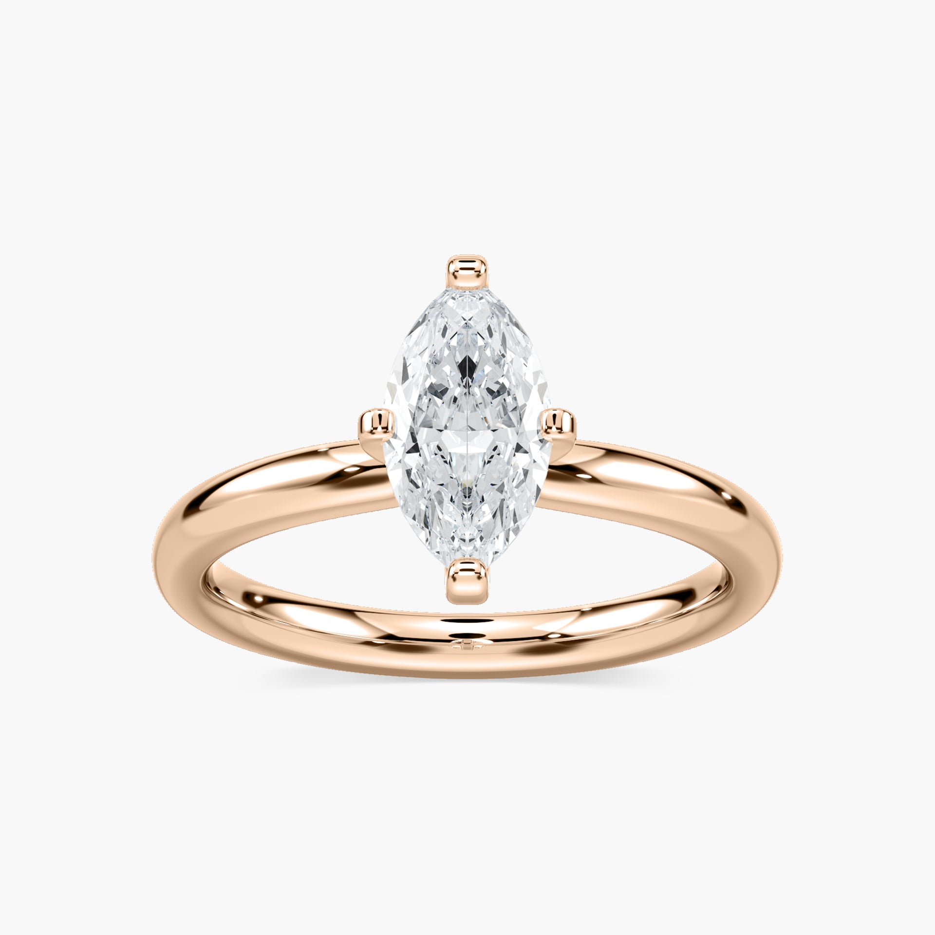 Lauren Solitaire Verlobungsring Marquiseschliff Roségold – Lovea