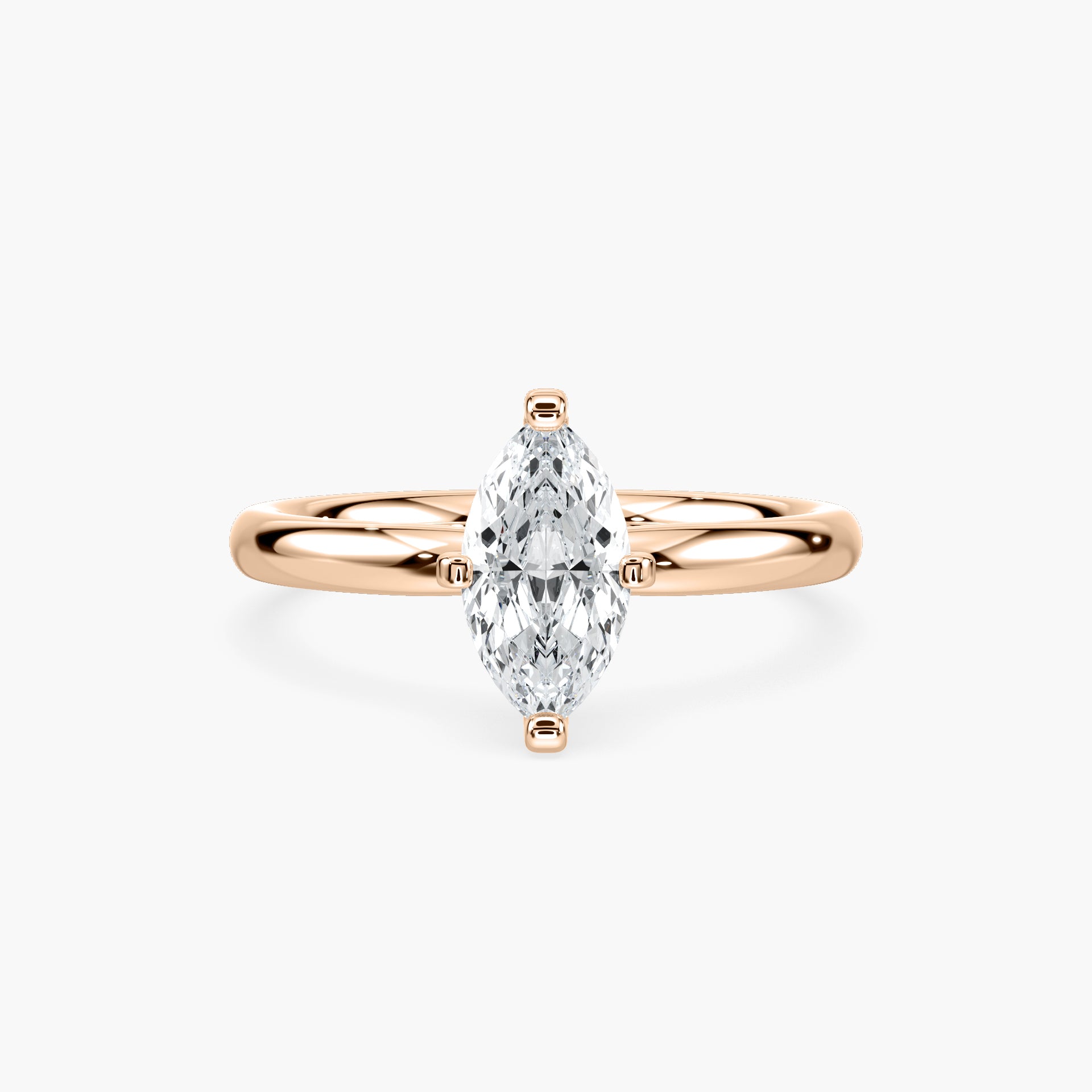 Lauren Solitaire Verlobungsring Marquiseschliff Roségold – Lovea