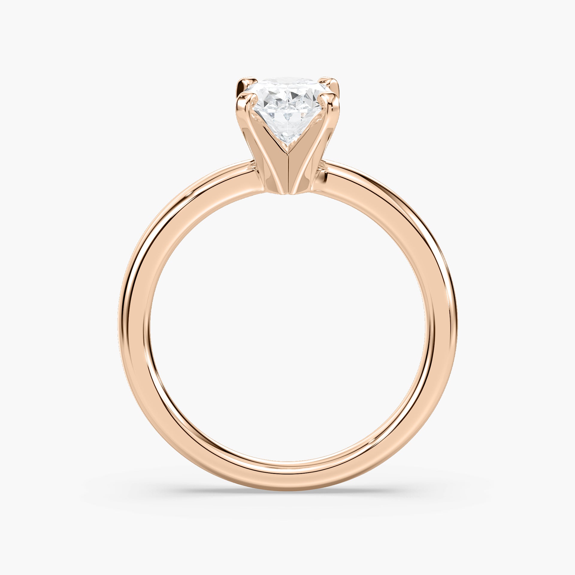 Lauren Solitaire Verlobungsring Ovaler Schliff Roségold – Lovea