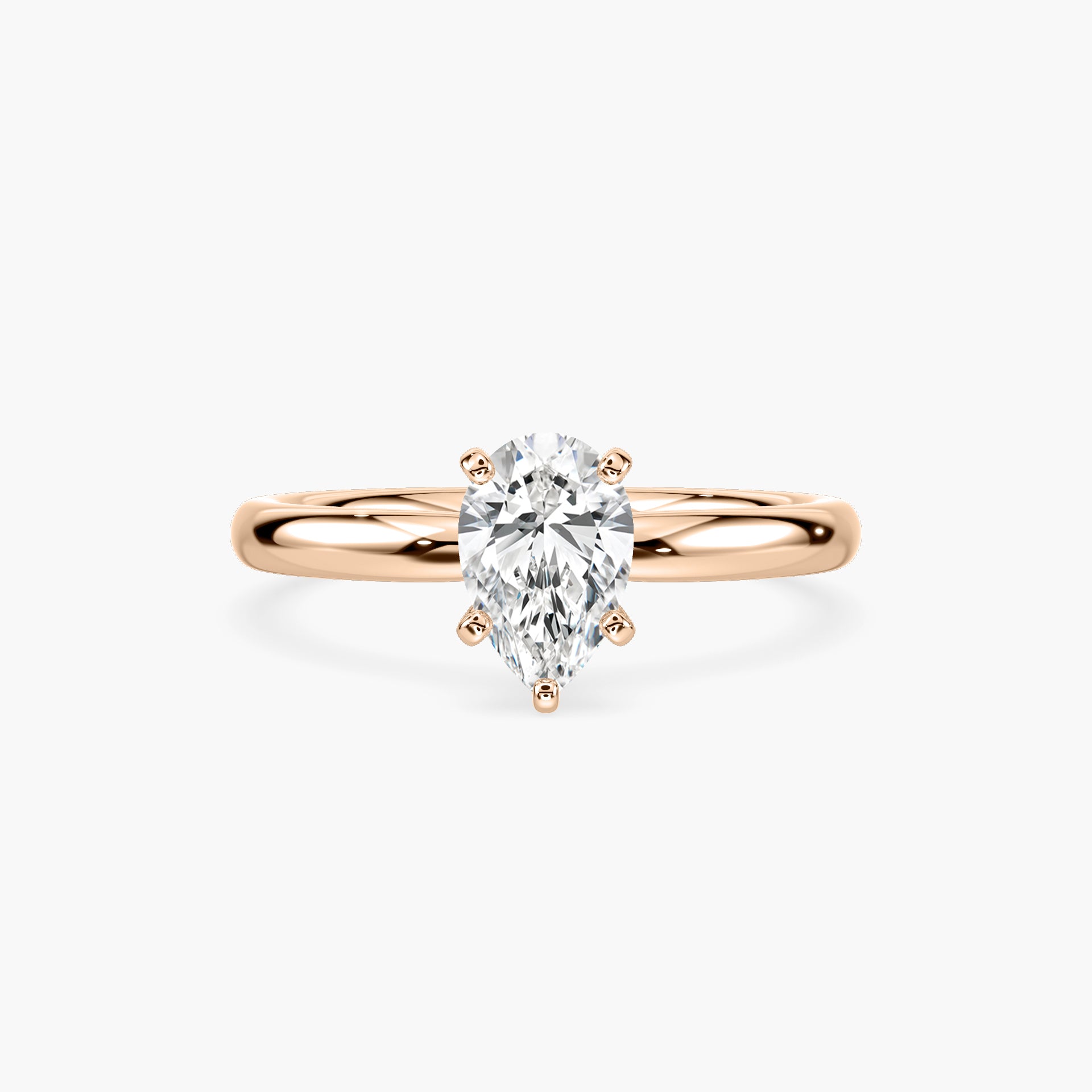 Lauren Solitaire Verlobungsring Tropfenschliff Roségold – Lovea