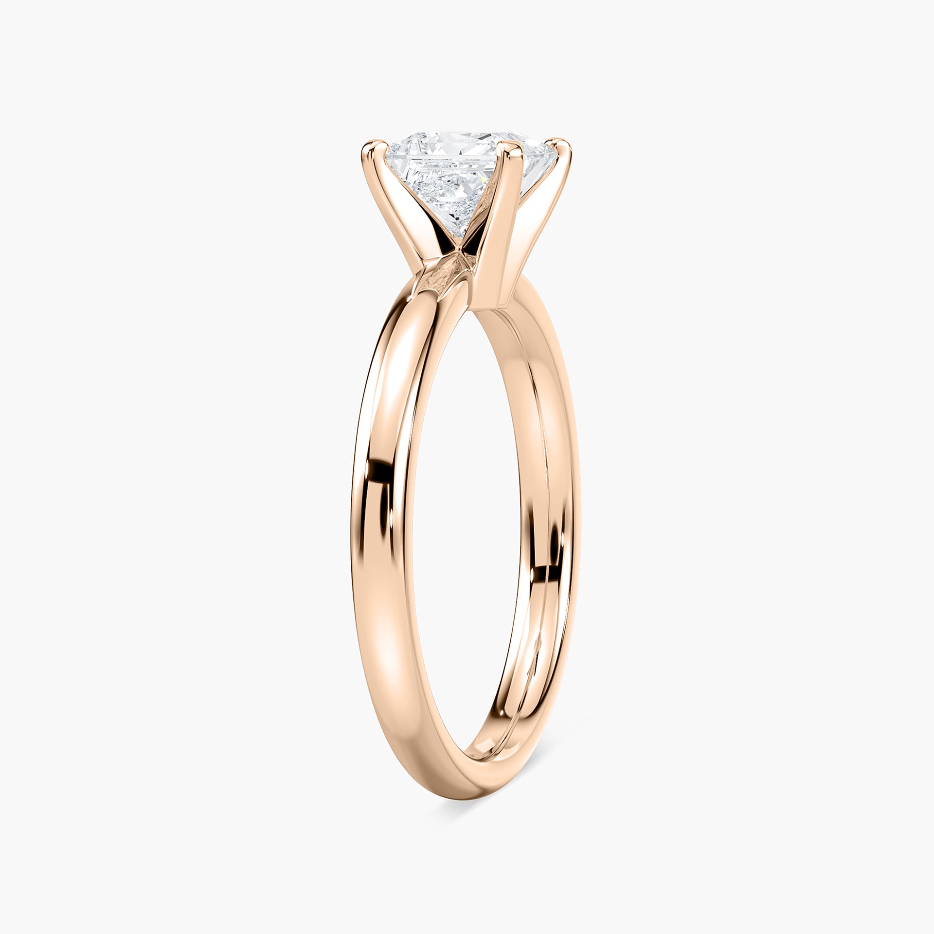 Lauren Solitaire Verlobungsring Prinzessschliff Roségold – Lovea
