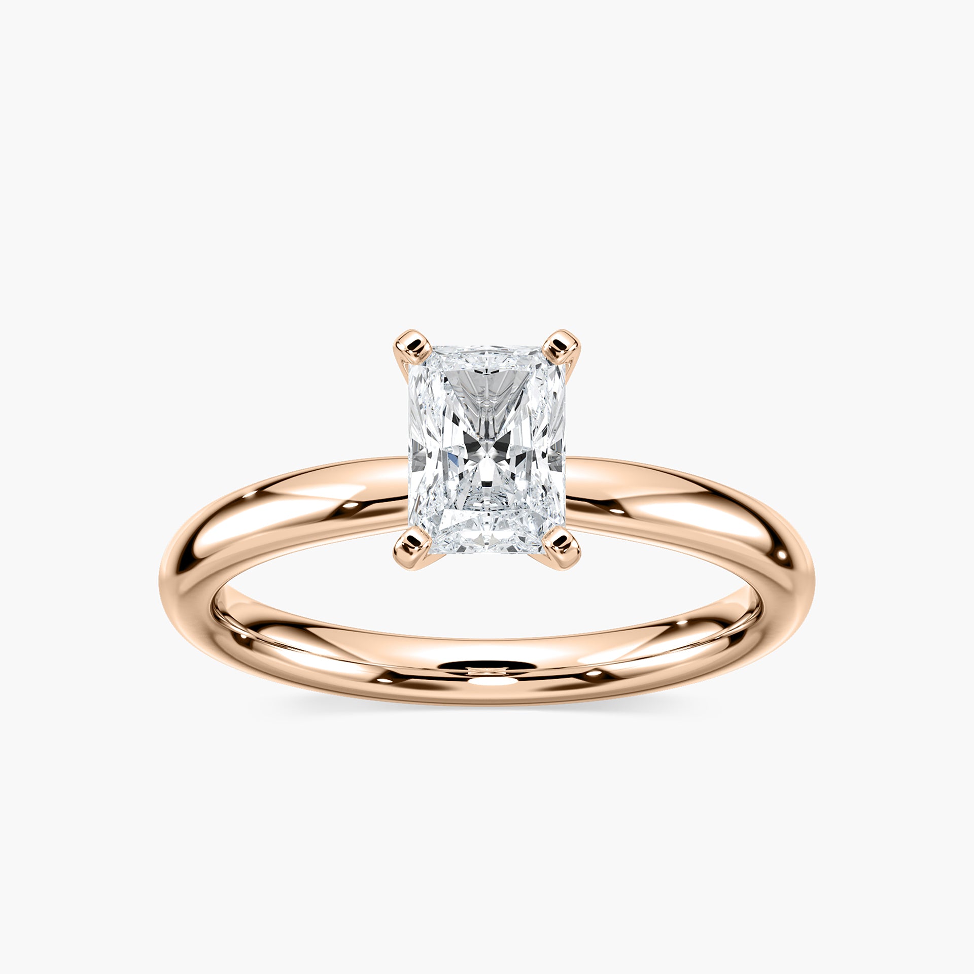 Lauren Solitaire Verlobungsring Radiantschliff Roségold – Lovea