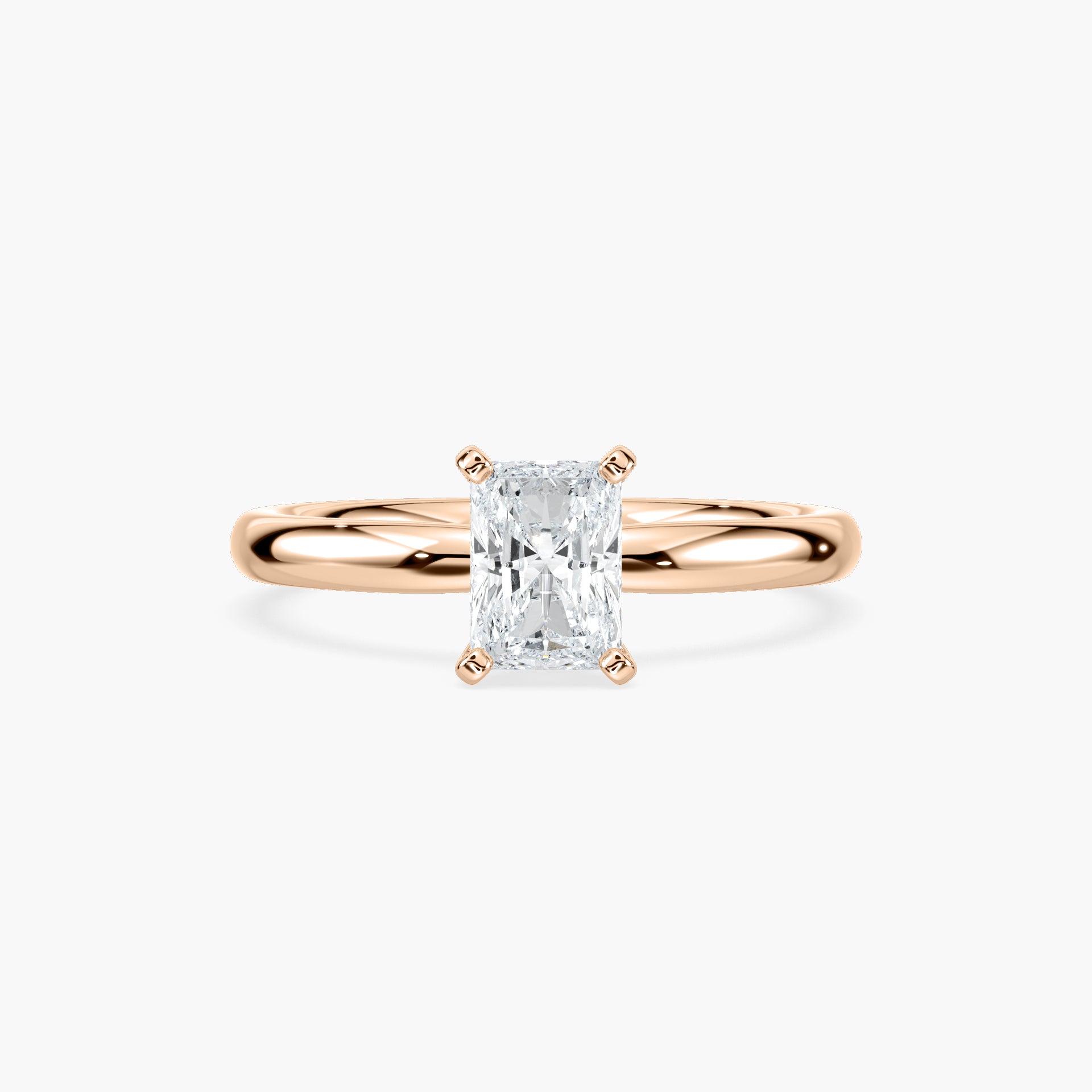 Lauren Solitaire Verlobungsring Radiantschliff Roségold – Lovea