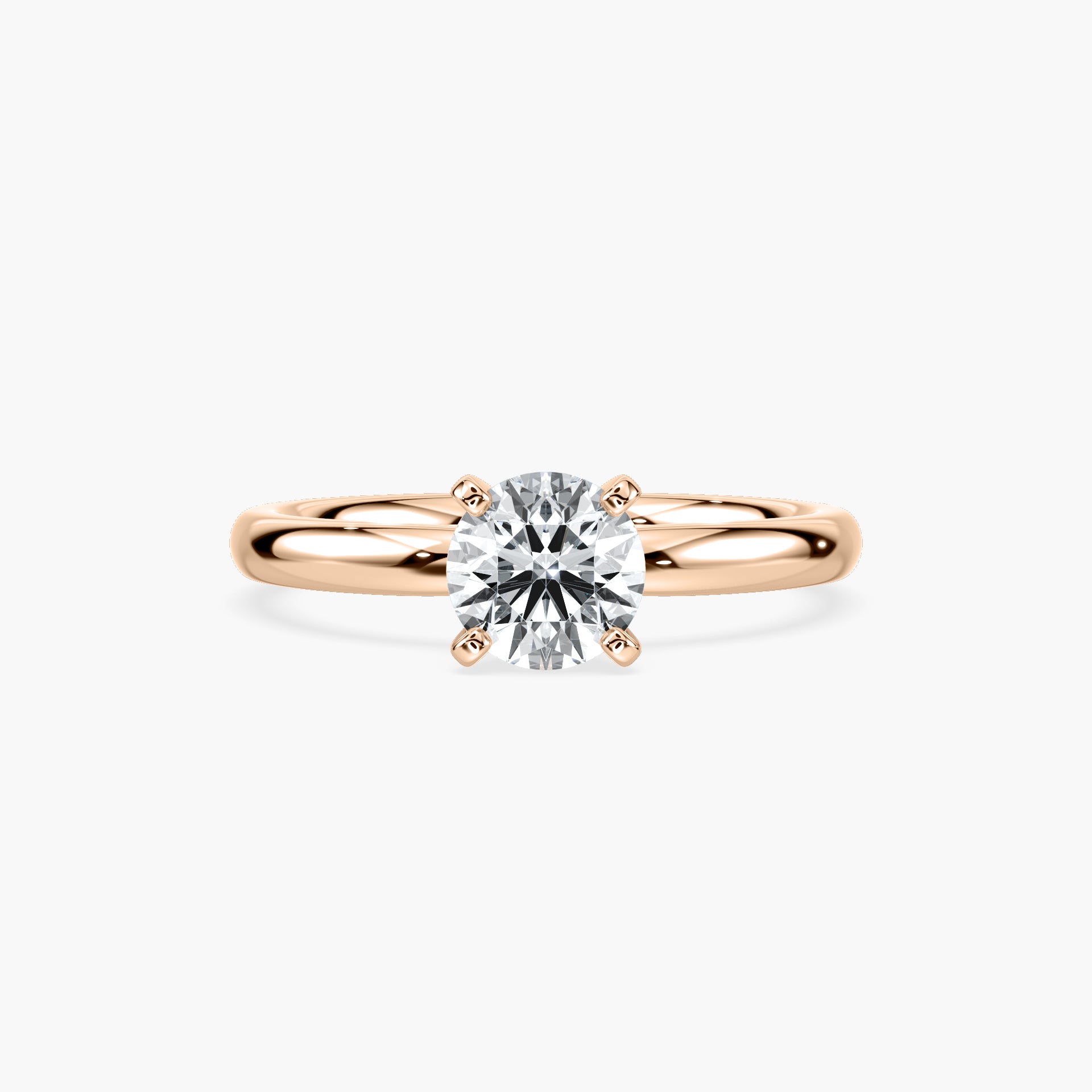 Lauren Solitaire Verlobungsring Brillantschliff Roségold – Lovea