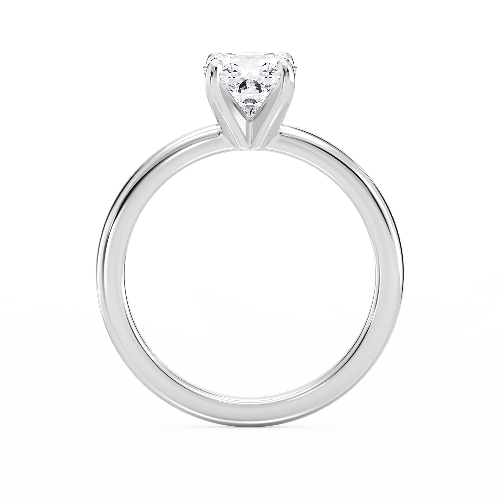 Lauren Solitaire Verlobungsring Kissenschliff Hand – Lovea