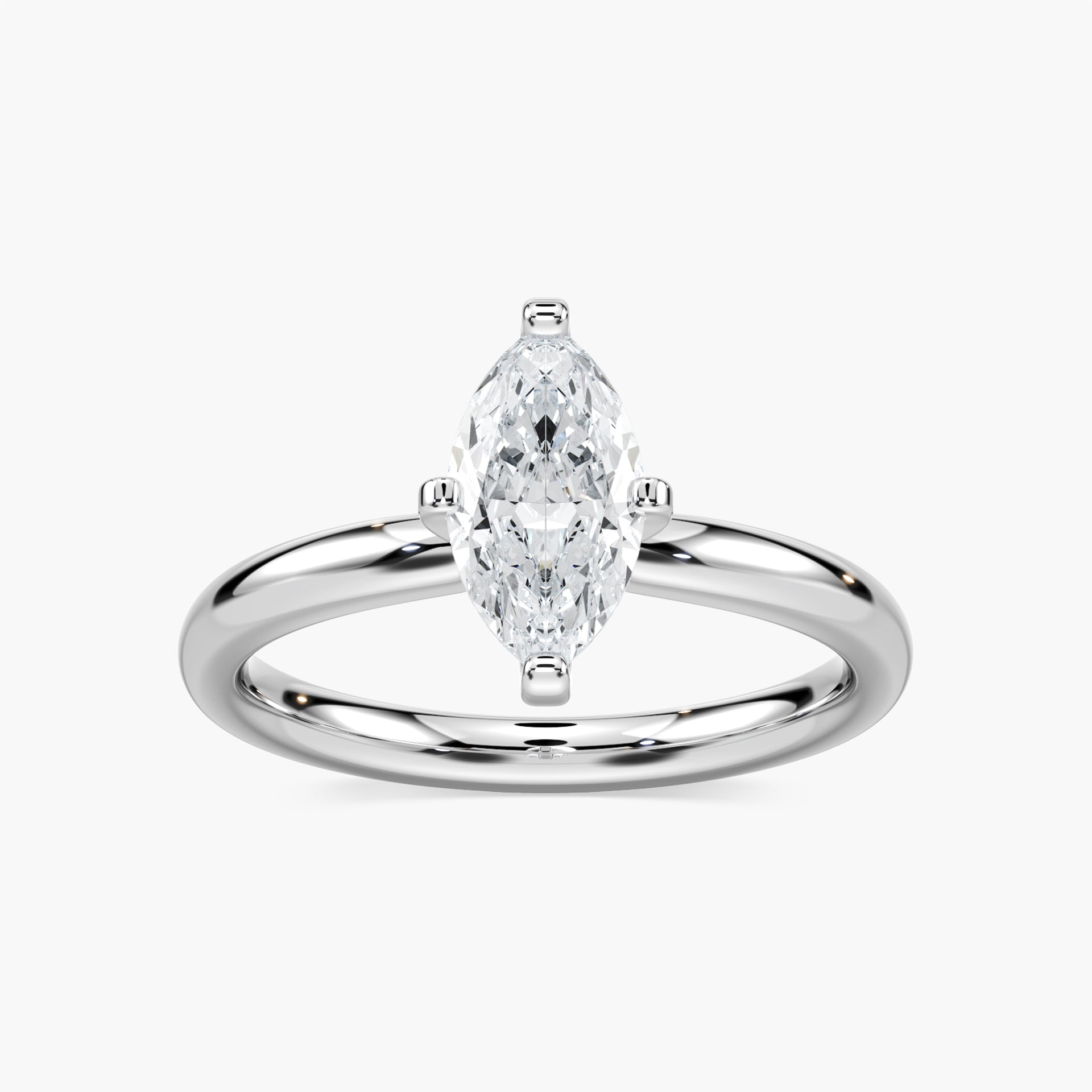 Lauren Solitaire Verlobungsring Marquiseschliff Weißgold – Lovea