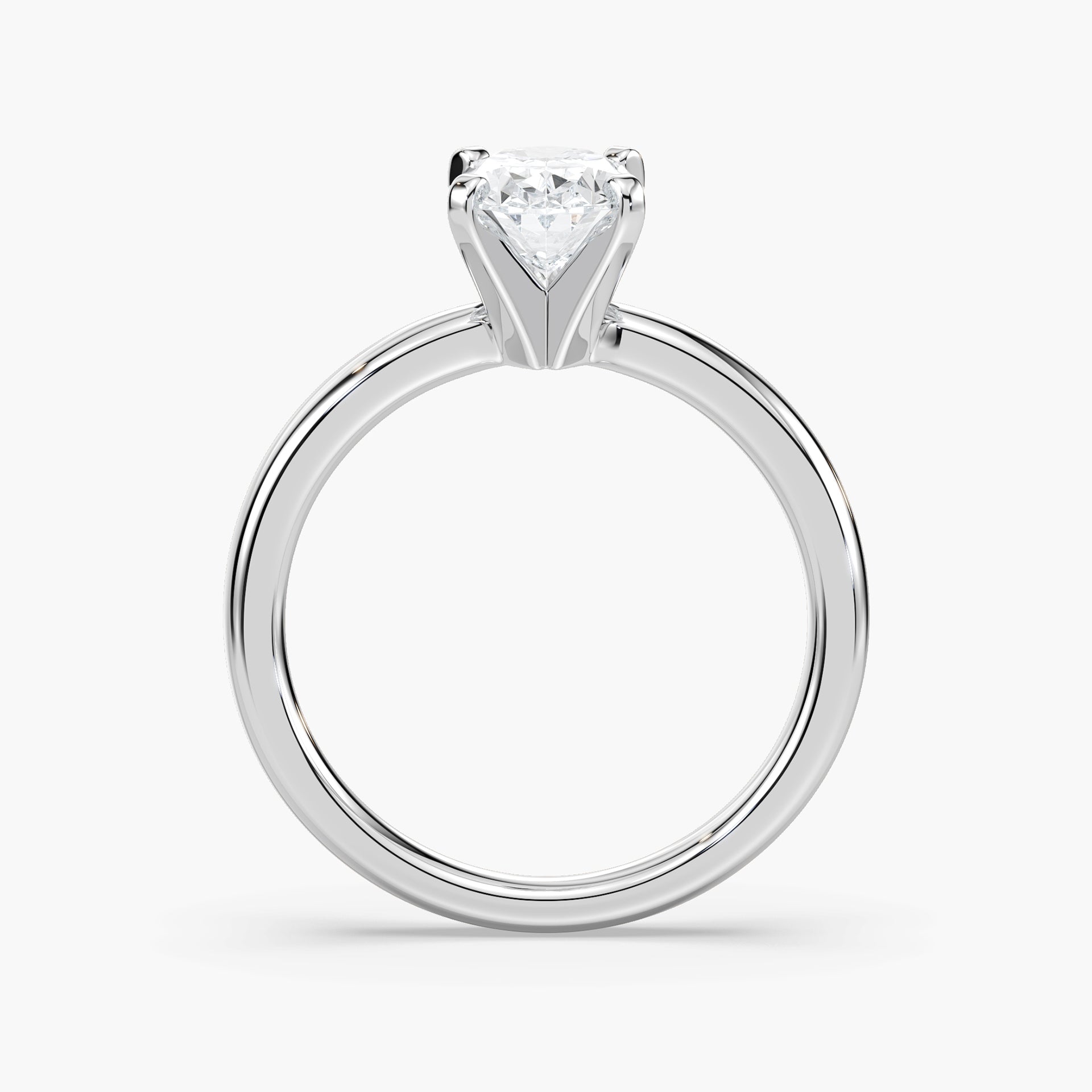 Lauren Solitaire Verlobungsring Ovaler Schliff Hand – Lovea