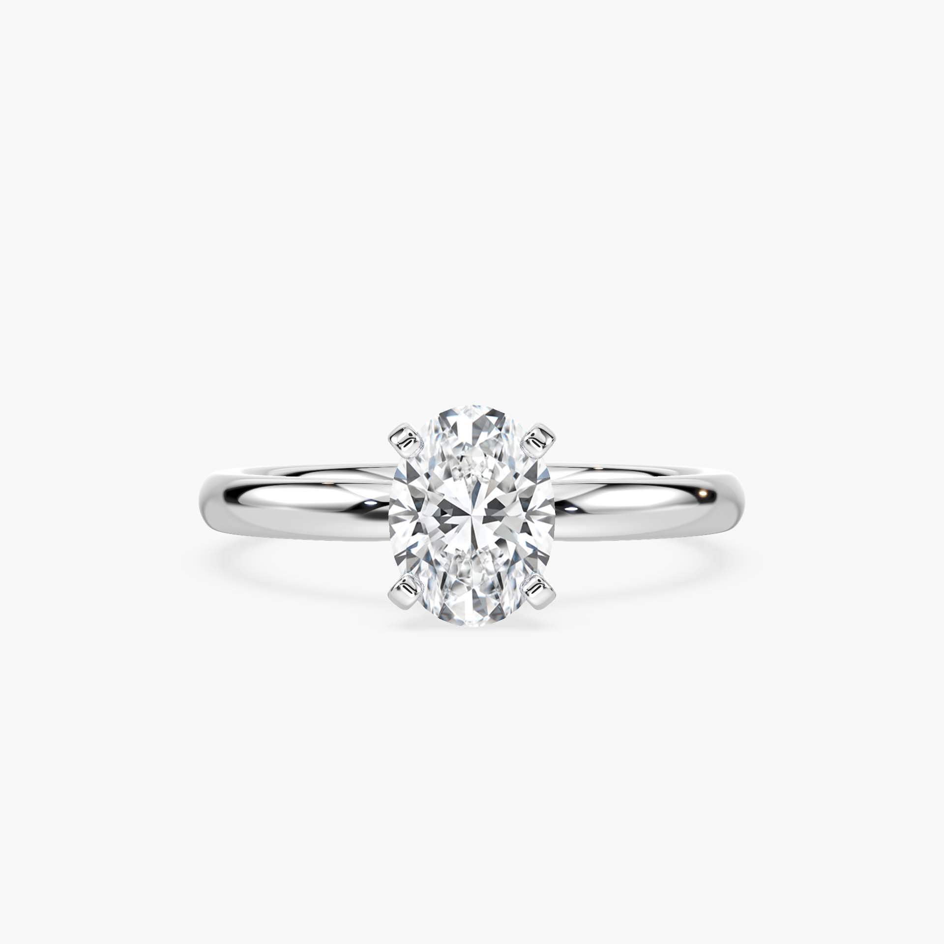 Lauren Solitaire Verlobungsring Ovaler synthetischer Diamant – Lovea