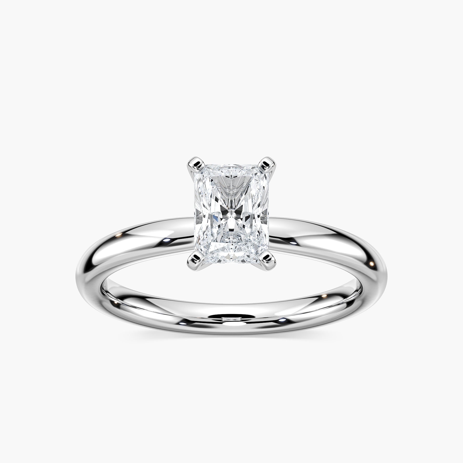 Lauren Solitaire Verlobungsring Radiantschliff Weißgold – Lovea