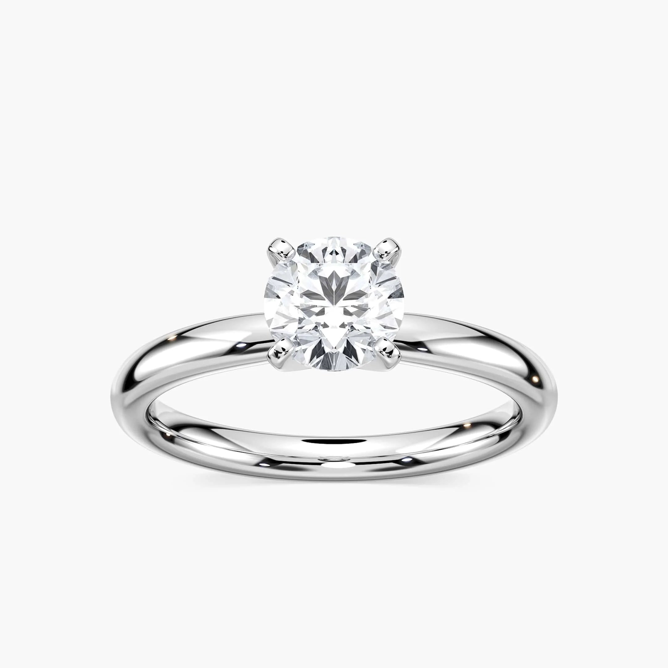 Lauren Solitaire Verlobungsring – Weißgold Brillantschliff