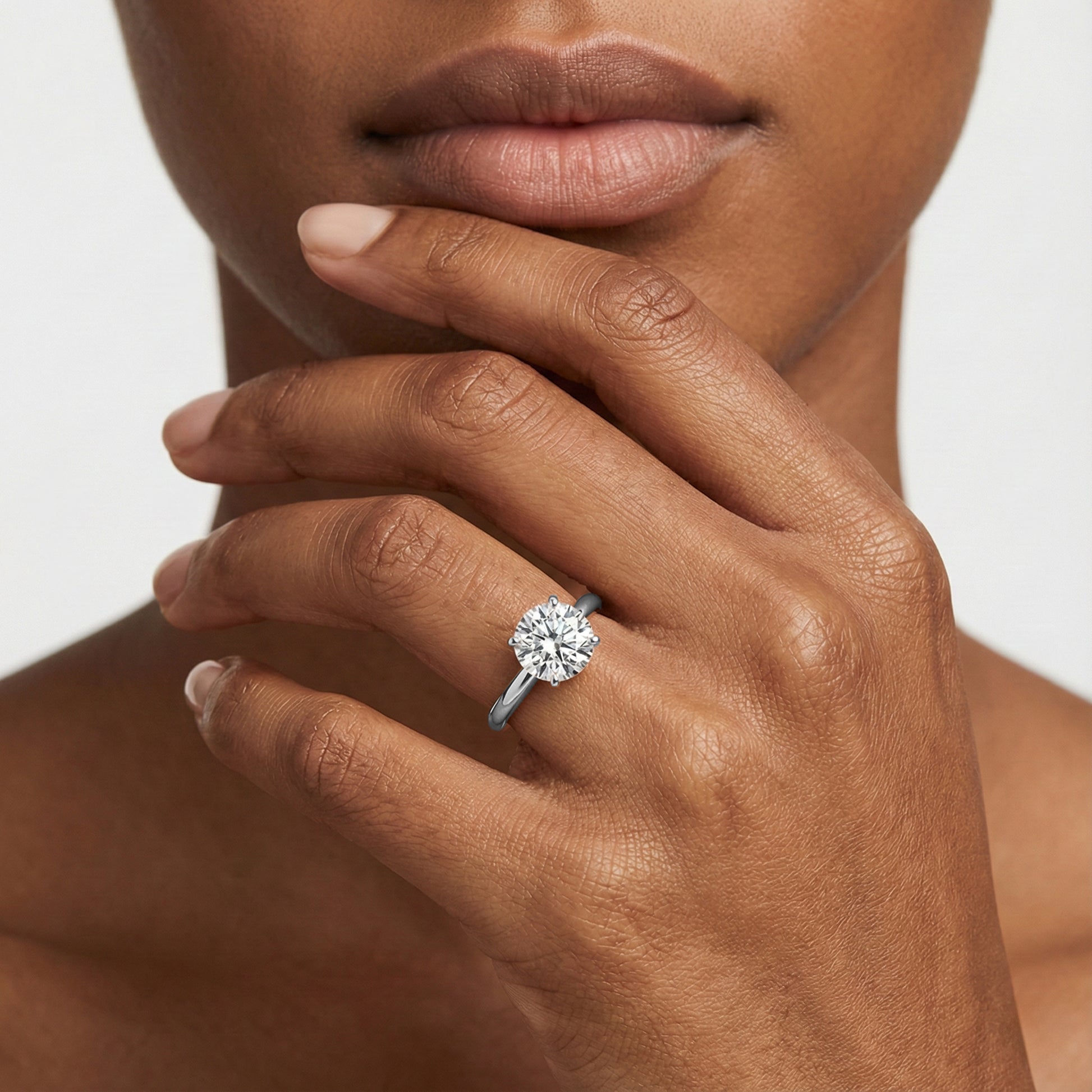 Lauren Solitaire Verlobungsring Brillantschliff Weißgold – Lovea