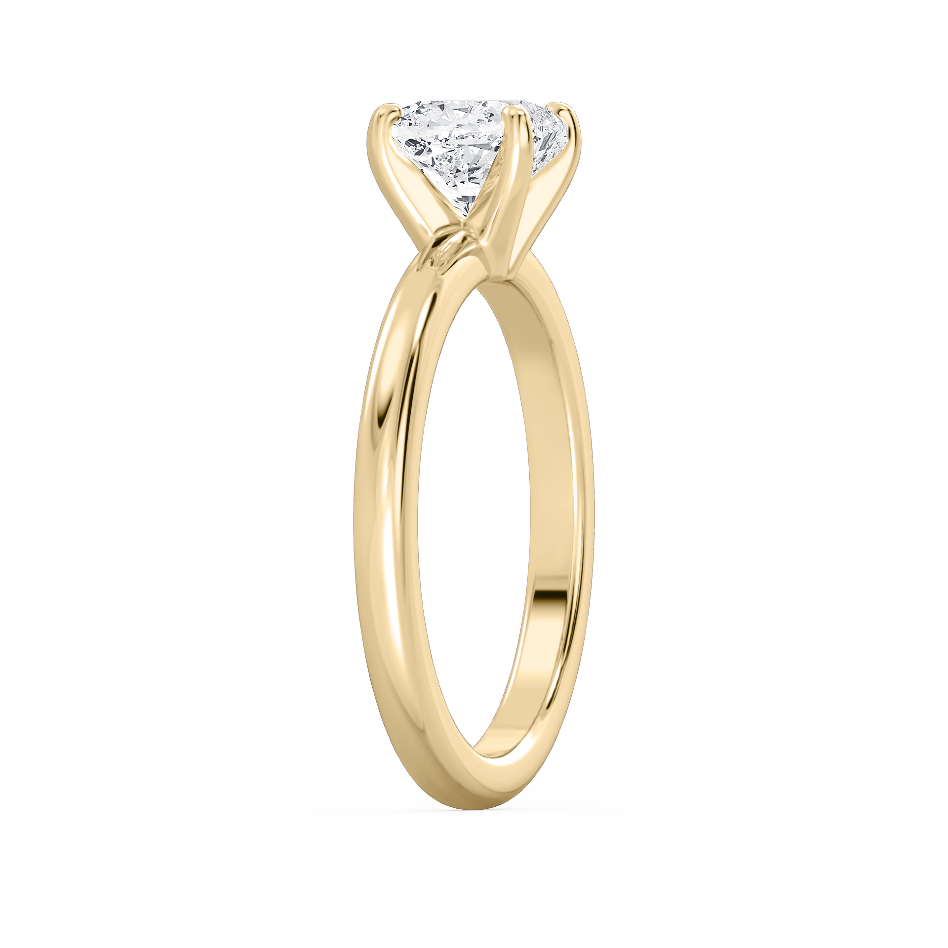 Lauren Solitaire Verlobungsring Kissenschliff Gelbgold – Lovea