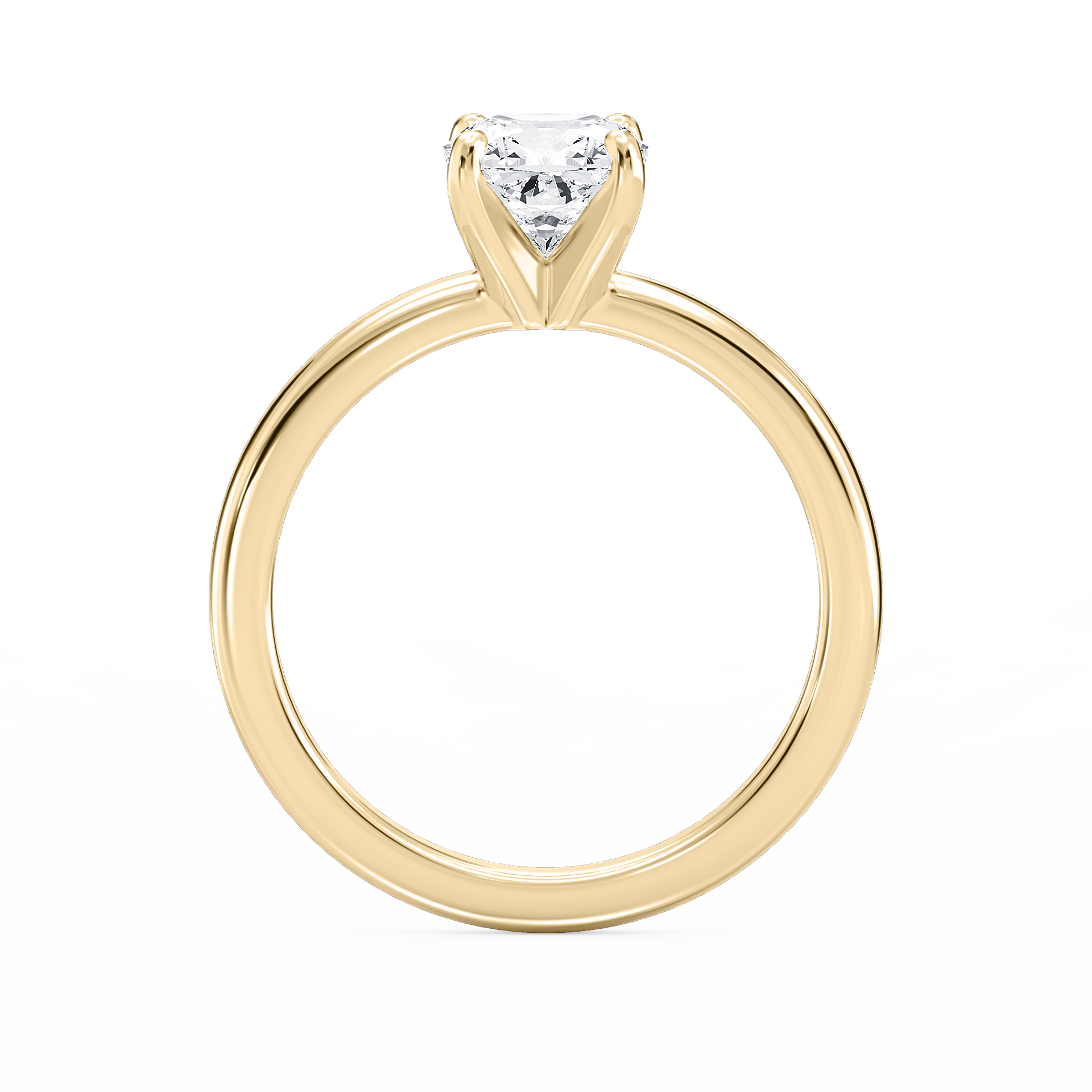 Lauren Solitaire Verlobungsring Kissenschliff Gelbgold – Lovea