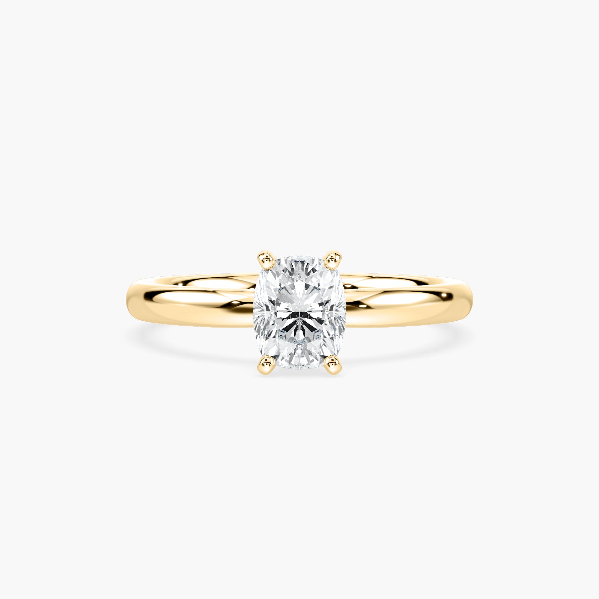 Lauren Solitaire Verlobungsring Kissenschliff Gelbgold – Lovea