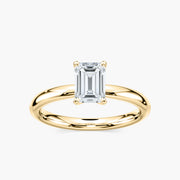 Lauren Solitaire Verlobungsring Smaragdschliff Gelbgold – Lovea