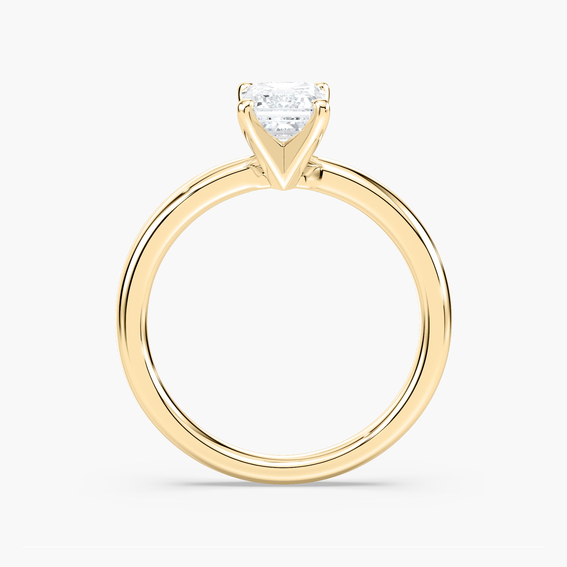 Lauren Solitaire Verlobungsring Smaragdschliff Gelbgold – Lovea