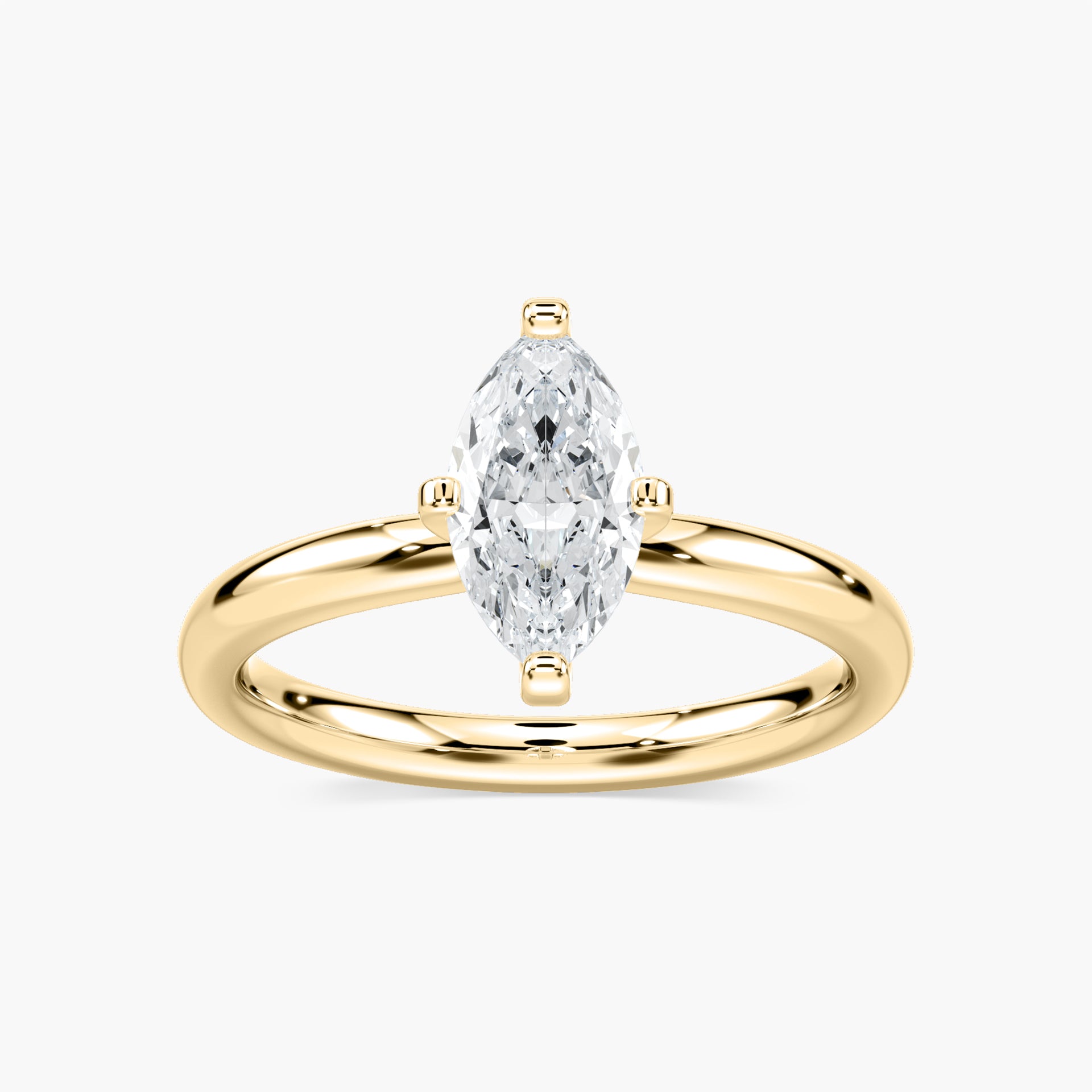 Lauren Solitaire Verlobungsring Marquiseschliff Gelbgold – Lovea