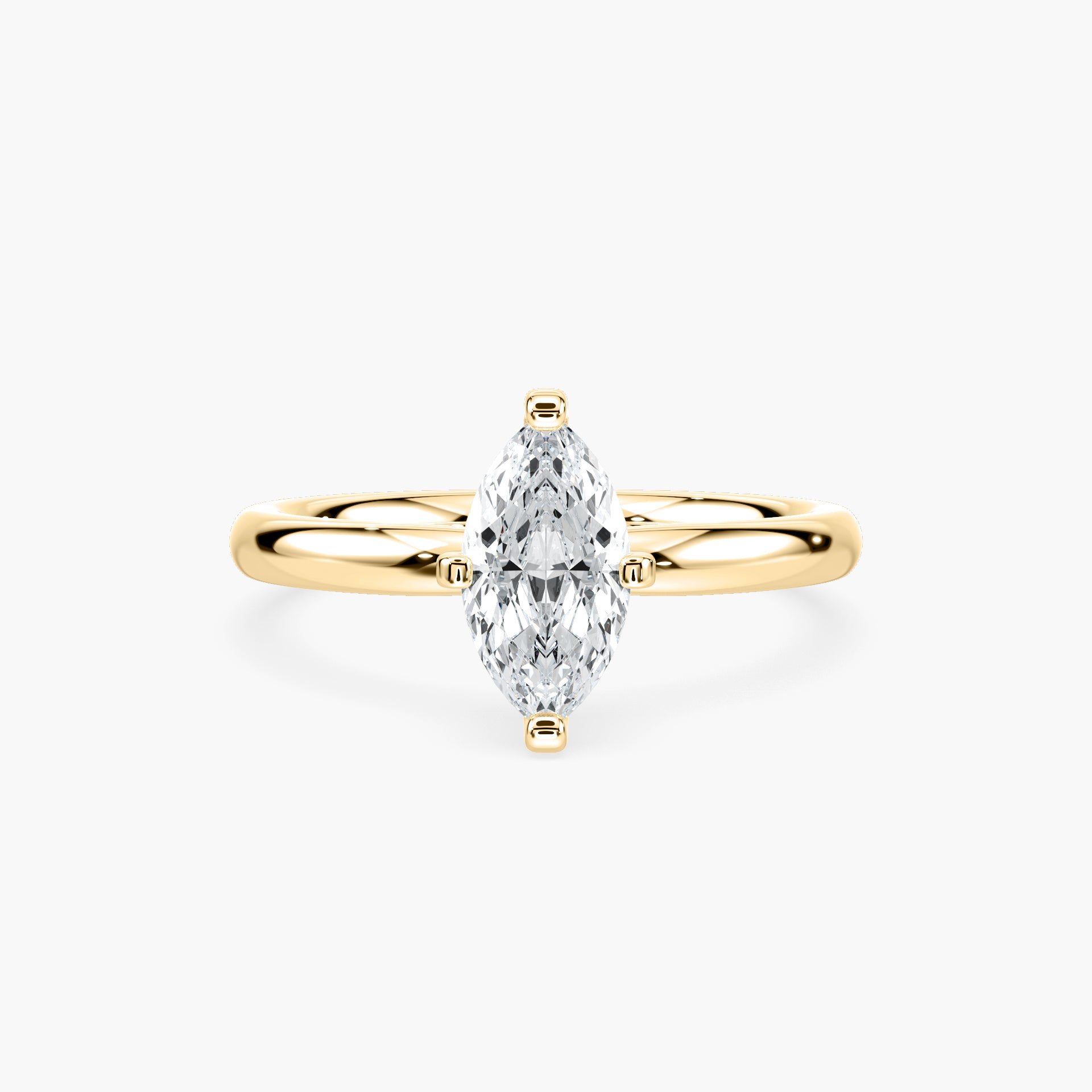 Lauren Solitaire Verlobungsring Marquiseschliff Gelbgold – Lovea