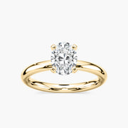 Lauren Solitaire Verlobungsring Ovaler Schliff Gelbgold – Lovea