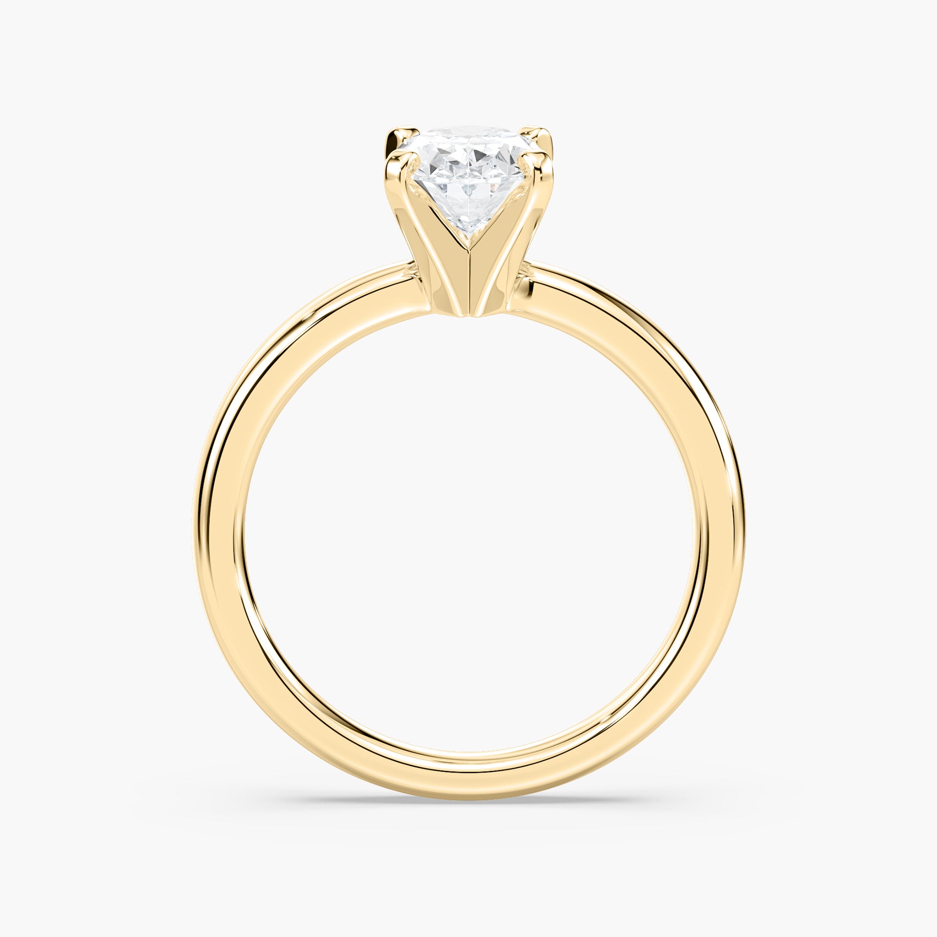 Lauren Solitaire Verlobungsring Ovaler Schliff Gelbgold – Lovea