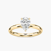 Lauren Solitaire Verlobungsring Tropfenschliff Gelbgold – Lovea