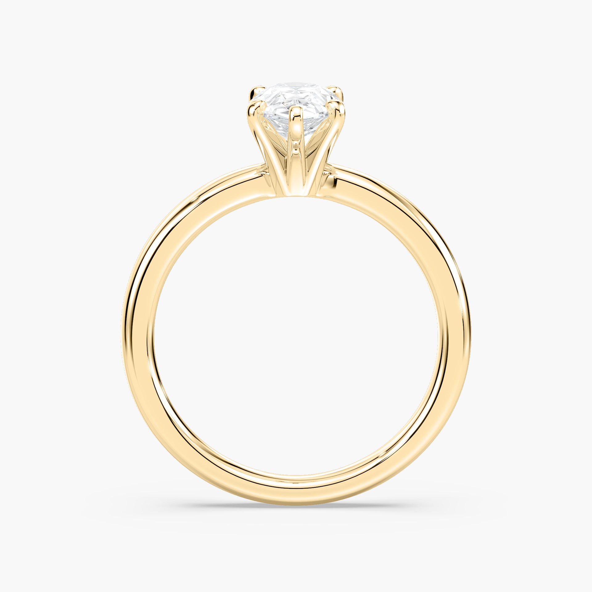 Lauren Solitaire Verlobungsring Tropfenschliff Gelbgold – Lovea