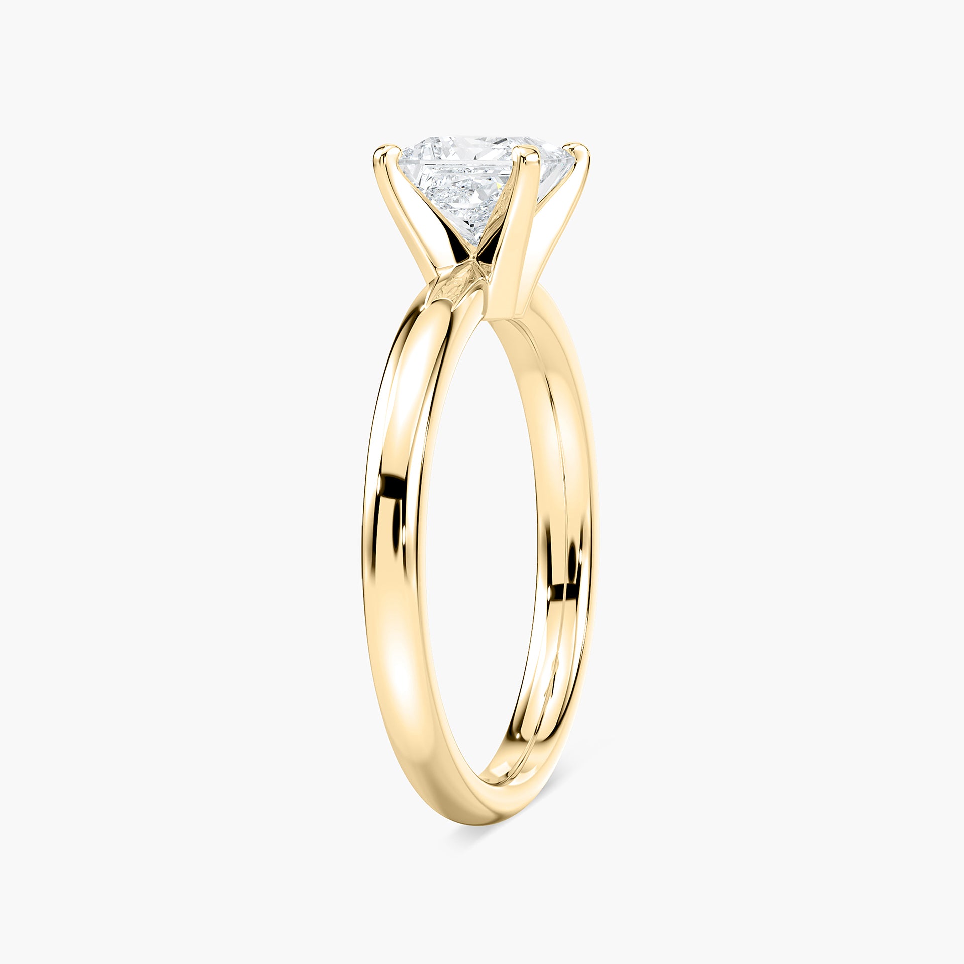 Lauren Solitaire Verlobungsring Prinzessschliff Gelbgold – Lovea