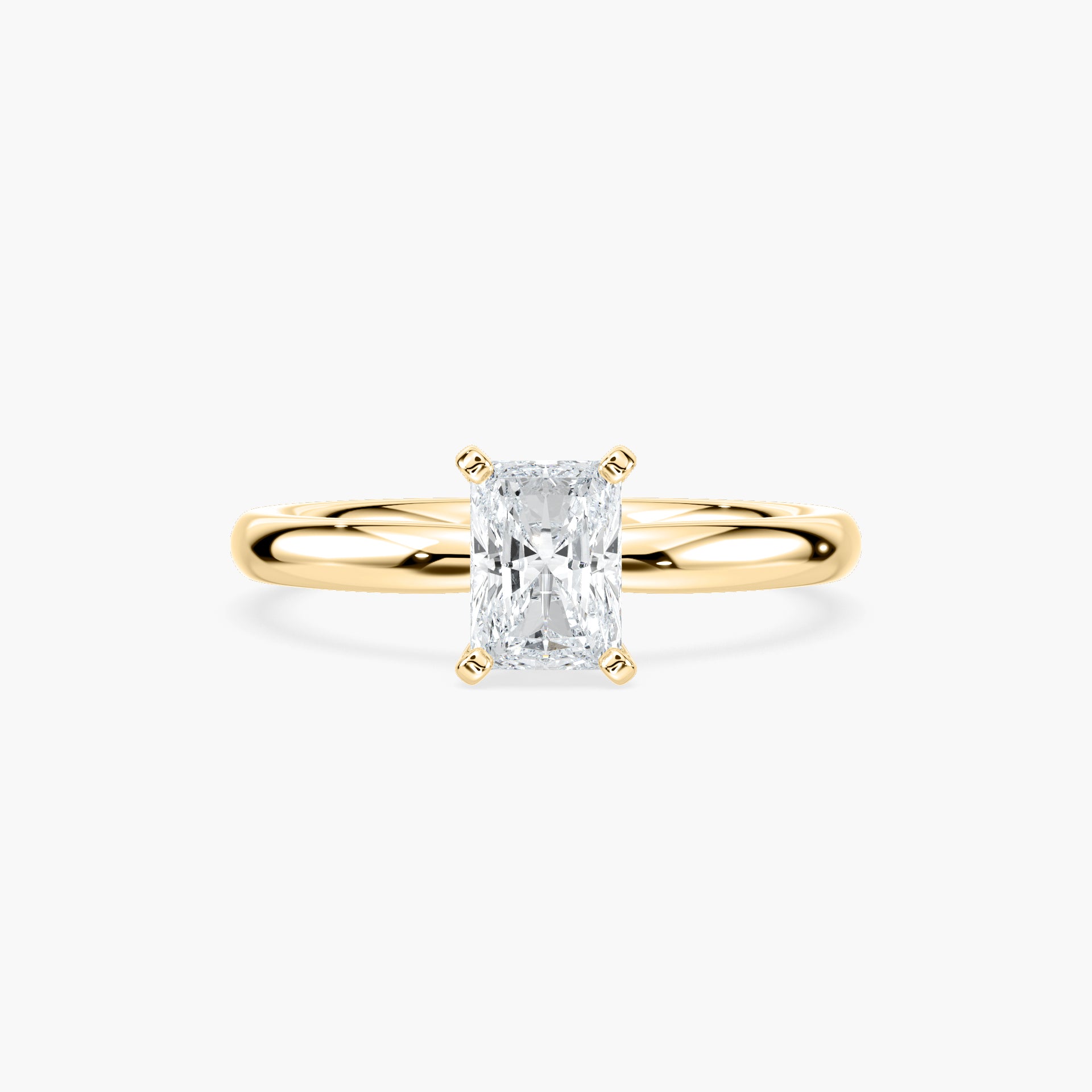 Lauren Solitaire Verlobungsring Radiantschliff Gelbgold – Lovea