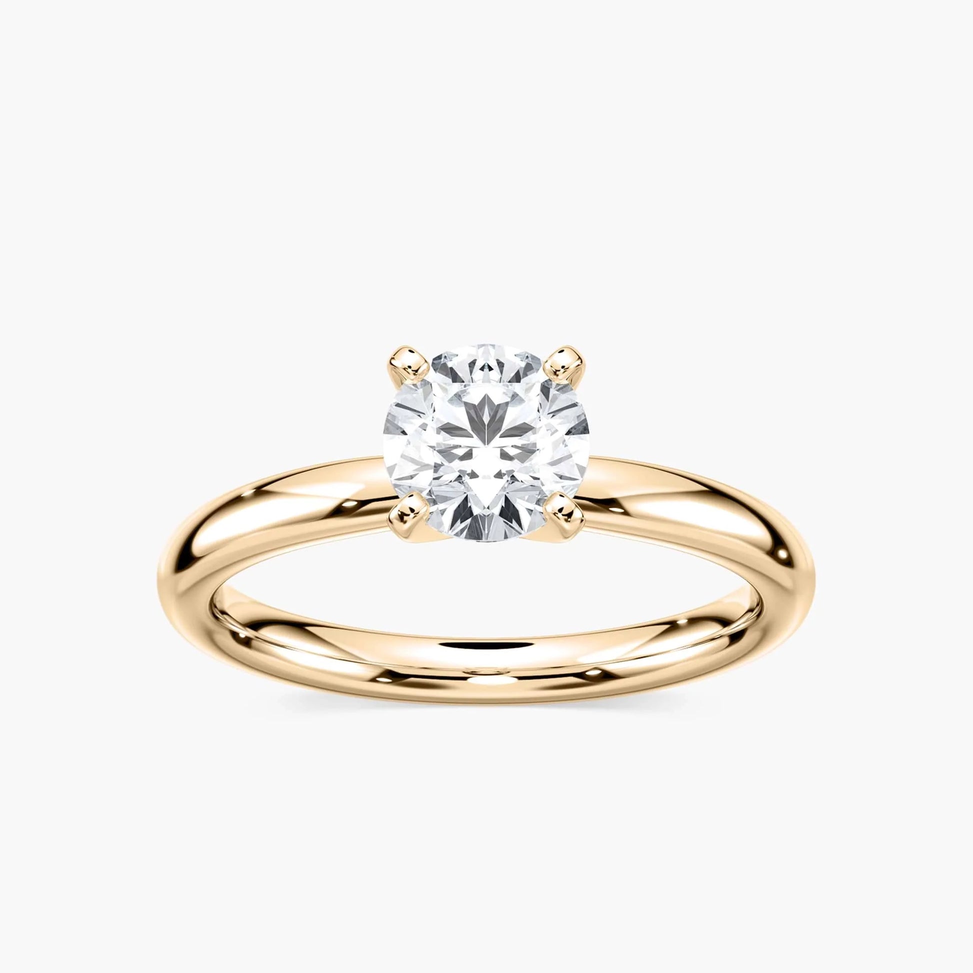 Lauren Solitaire Verlobungsring – Gelbgold Brillantschliff