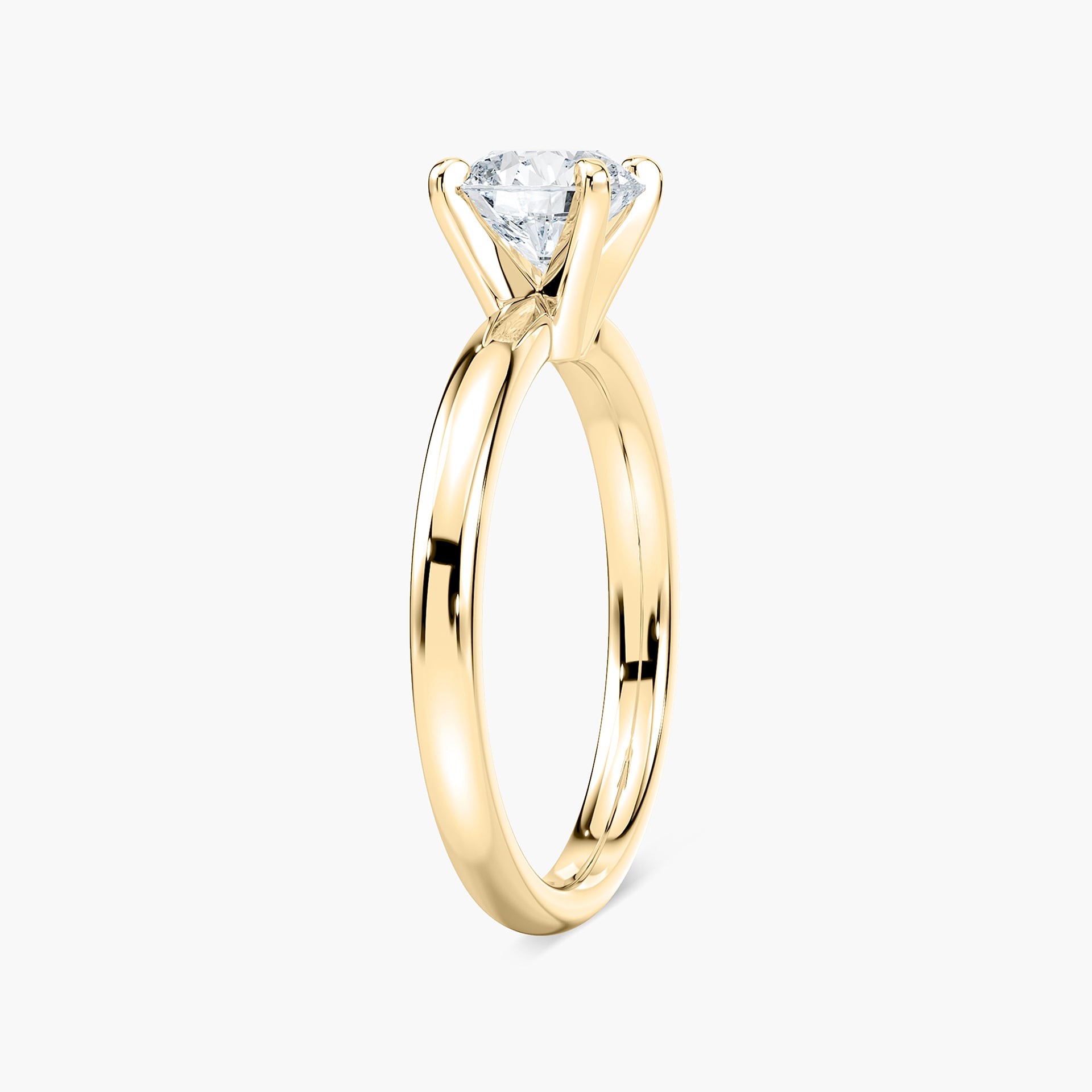 Lauren Solitaire Verlobungsring Brillantschliff Gelbgold – Lovea
