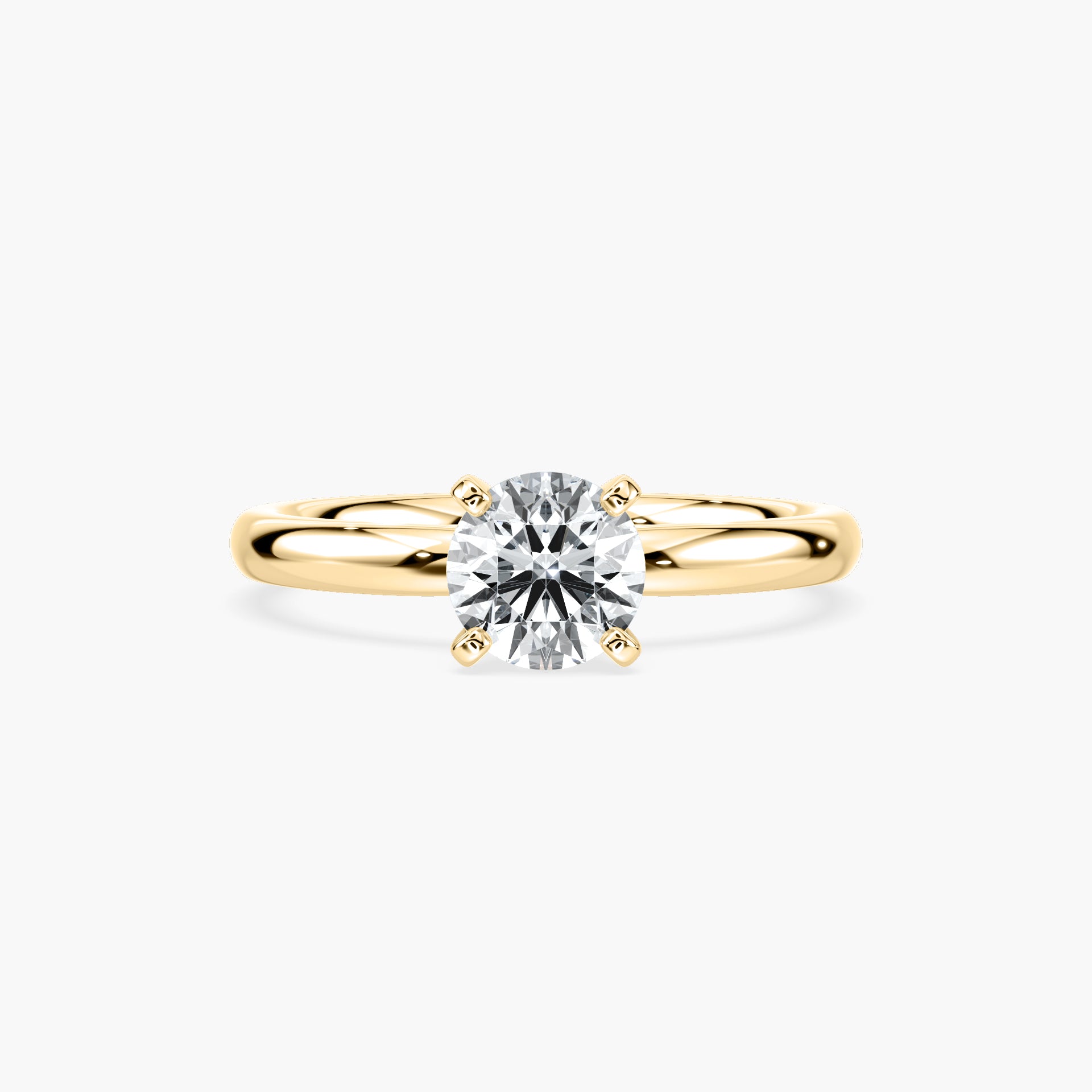 Lauren Solitaire Verlobungsring Brillantschliff Gelbgold – Lovea
