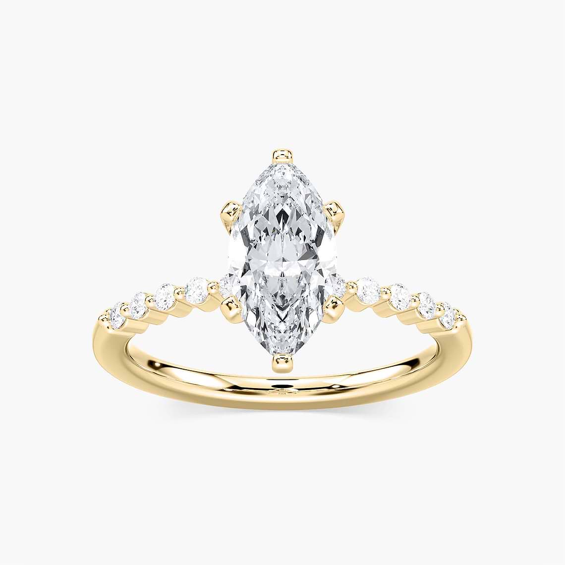 Willow Verlobungsring – Gelbgold