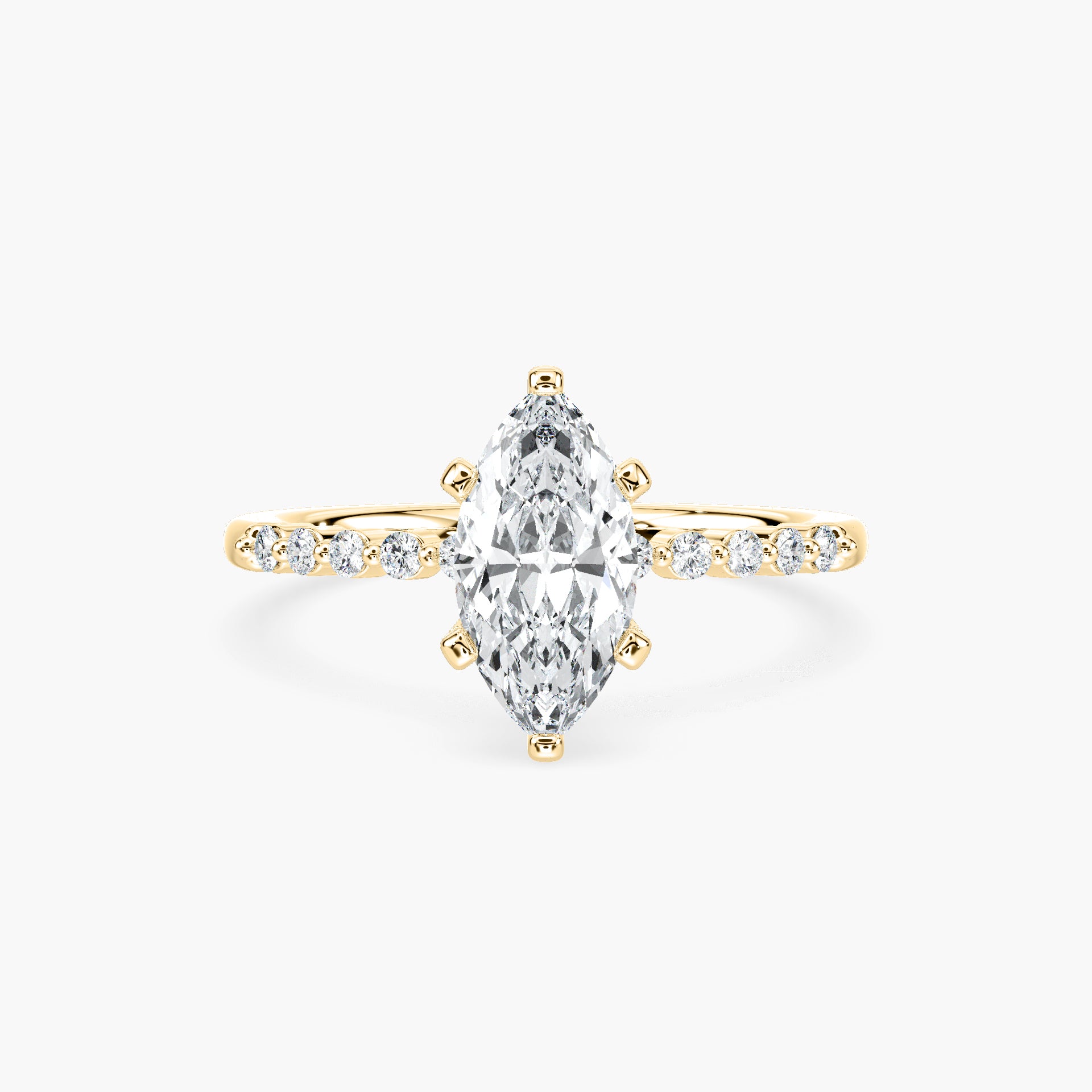 Willow Verlobungsring – Gelbgold