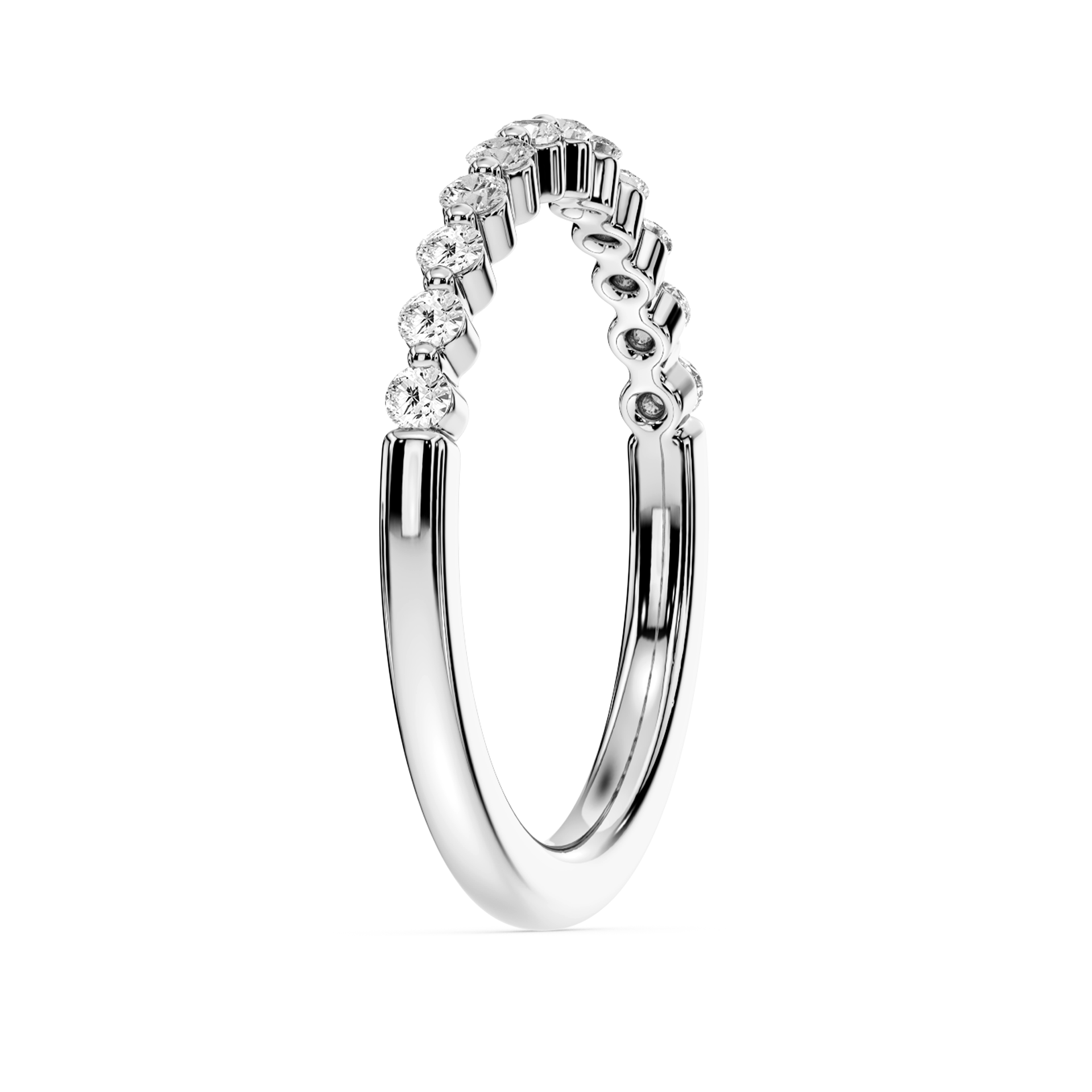 Lovea Willow Vorsteckring – Schwebende Brillanten – Weißgold