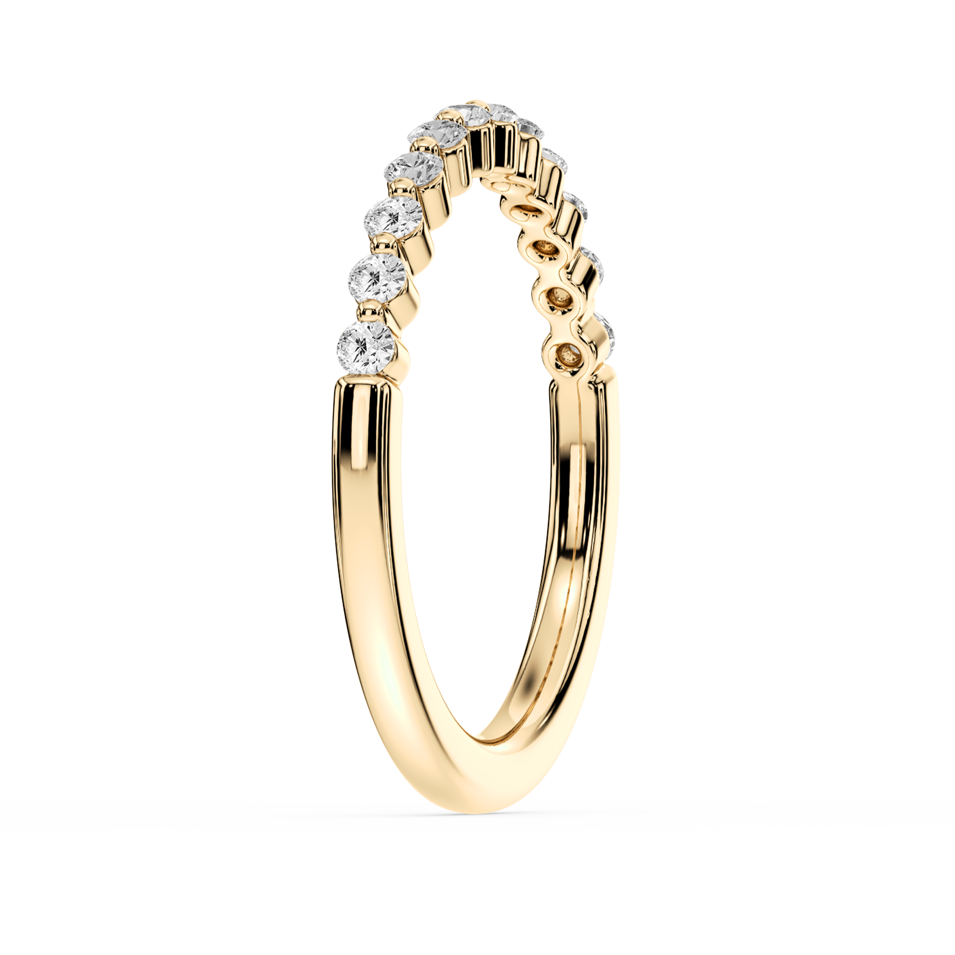 Lovea Willow Vorsteckring – Schwebende Brillanten – Gelbgold