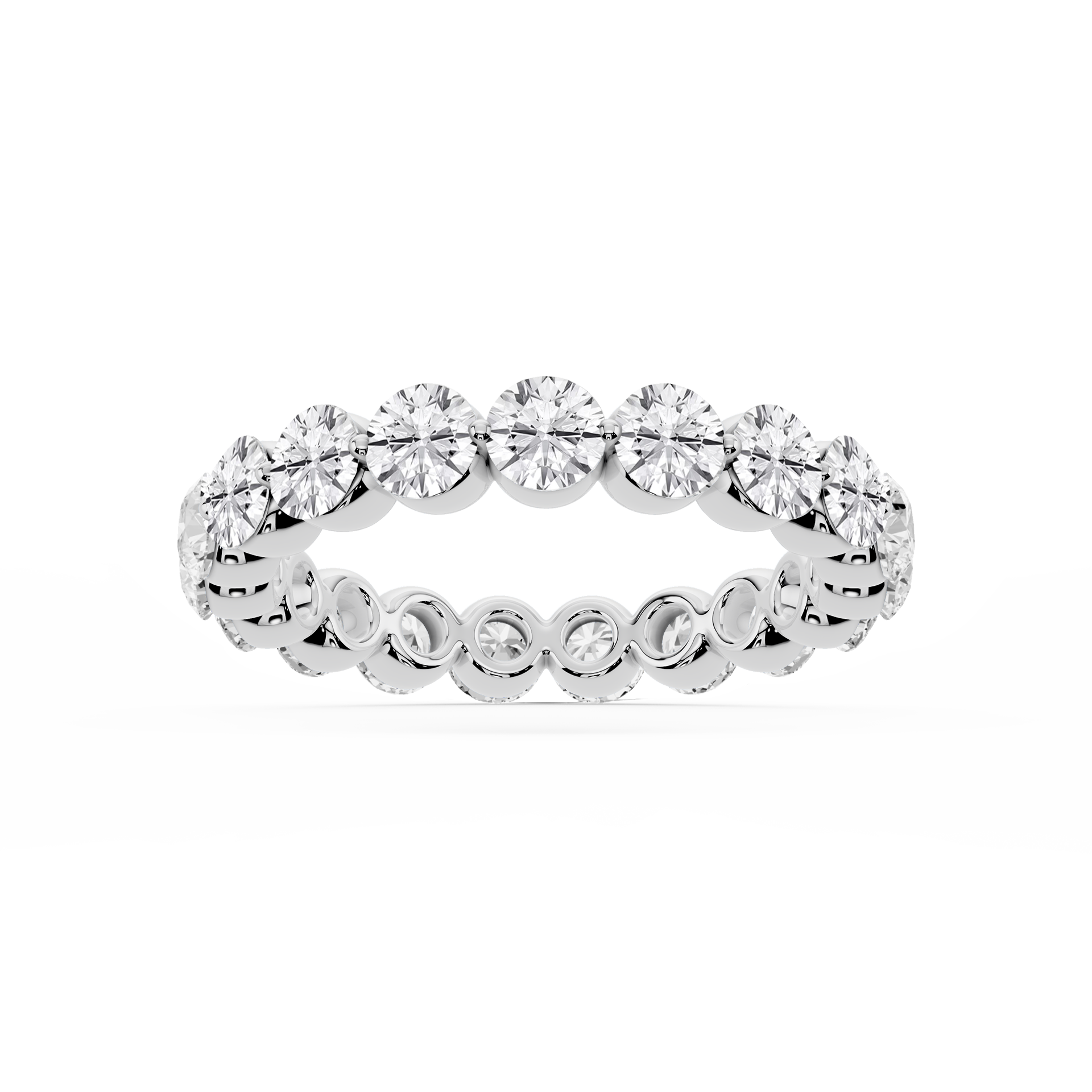 Lovea Zora Eternity Ring Rundschliff – Weißgold